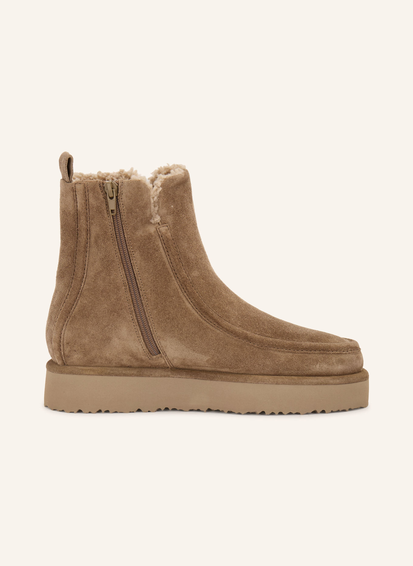 KENNEL & SCHMENGER AURI Platform Boots: BEIGE