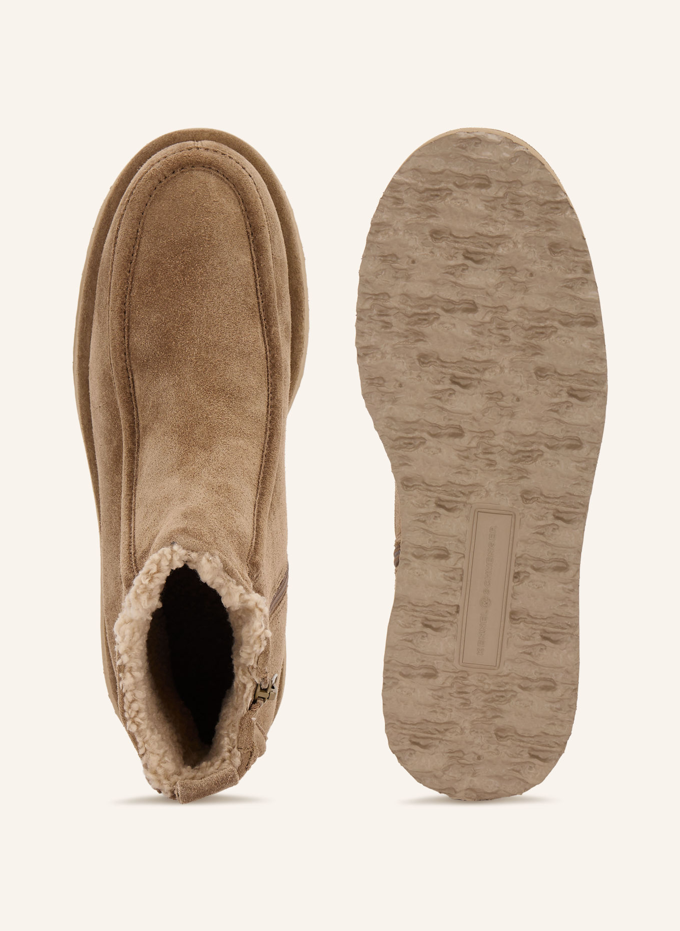 KENNEL & SCHMENGER AURI Platform Boots: BEIGE
