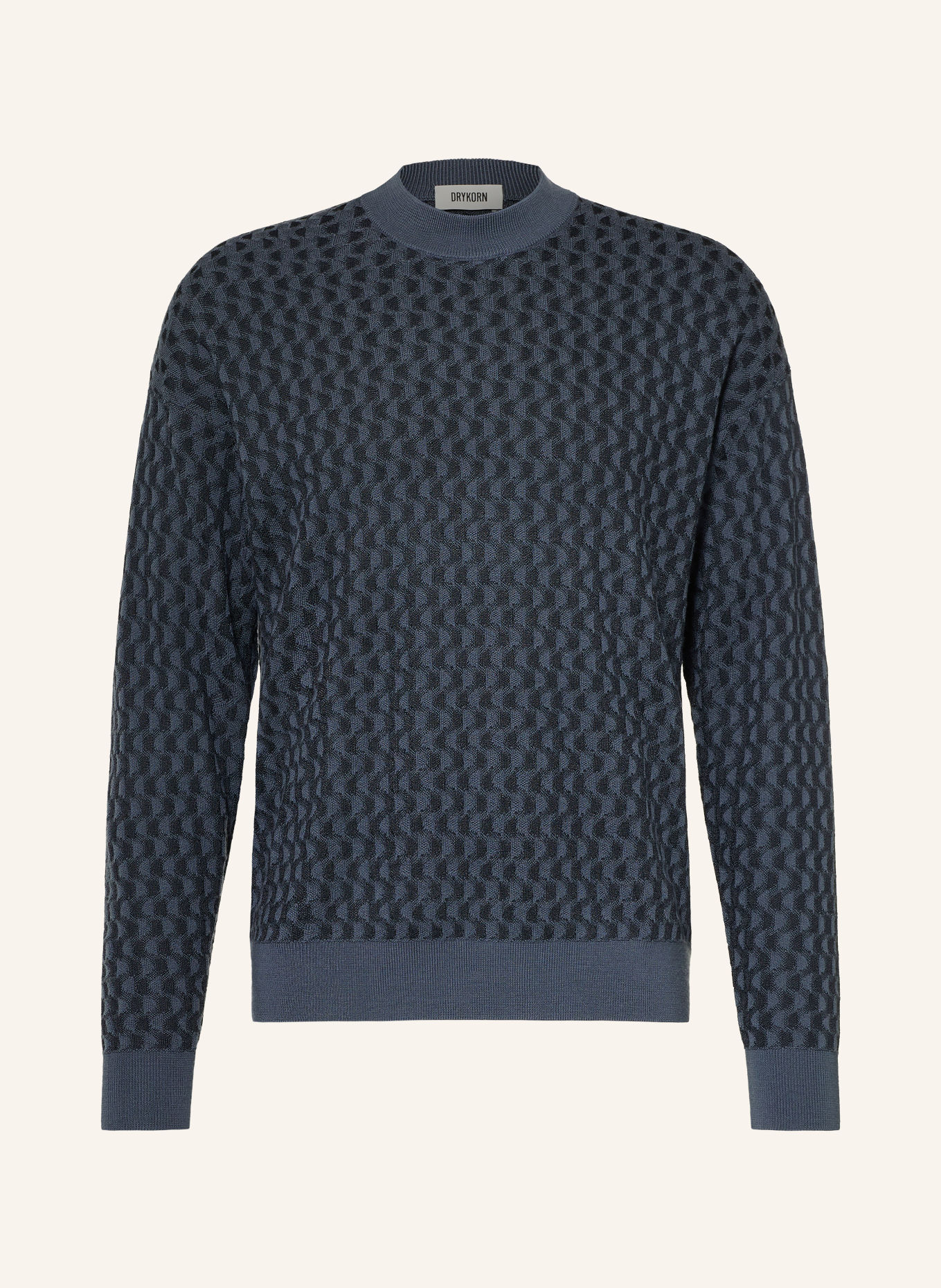 DRYKORN Pullover VALDRIK: DUNKELBLAU / SCHWARZ