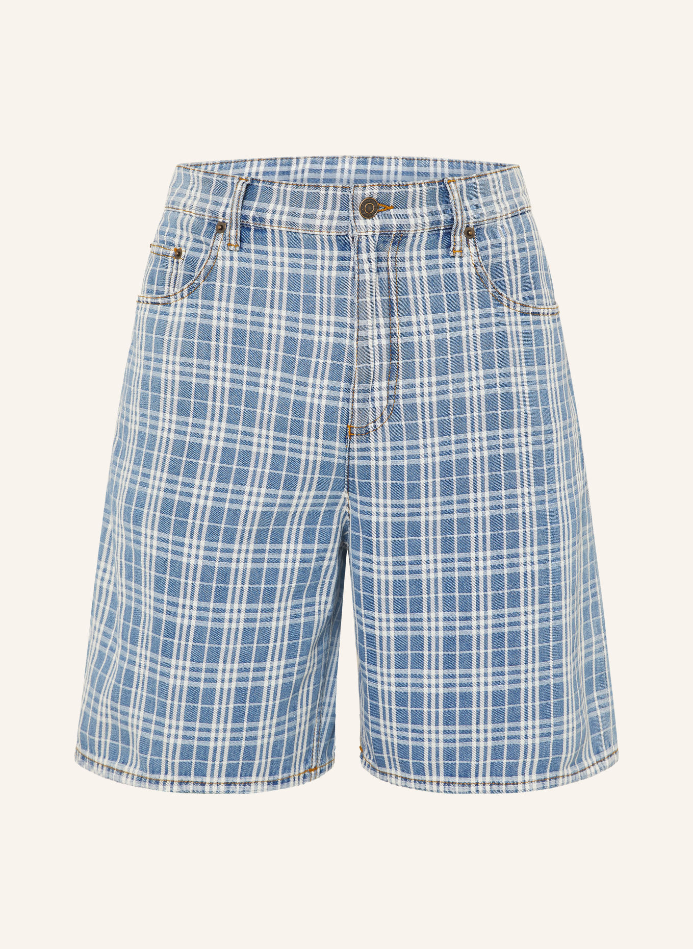 BURBERRY DOUGLAS Jean shorts: LIGHT BLUE / WHITE