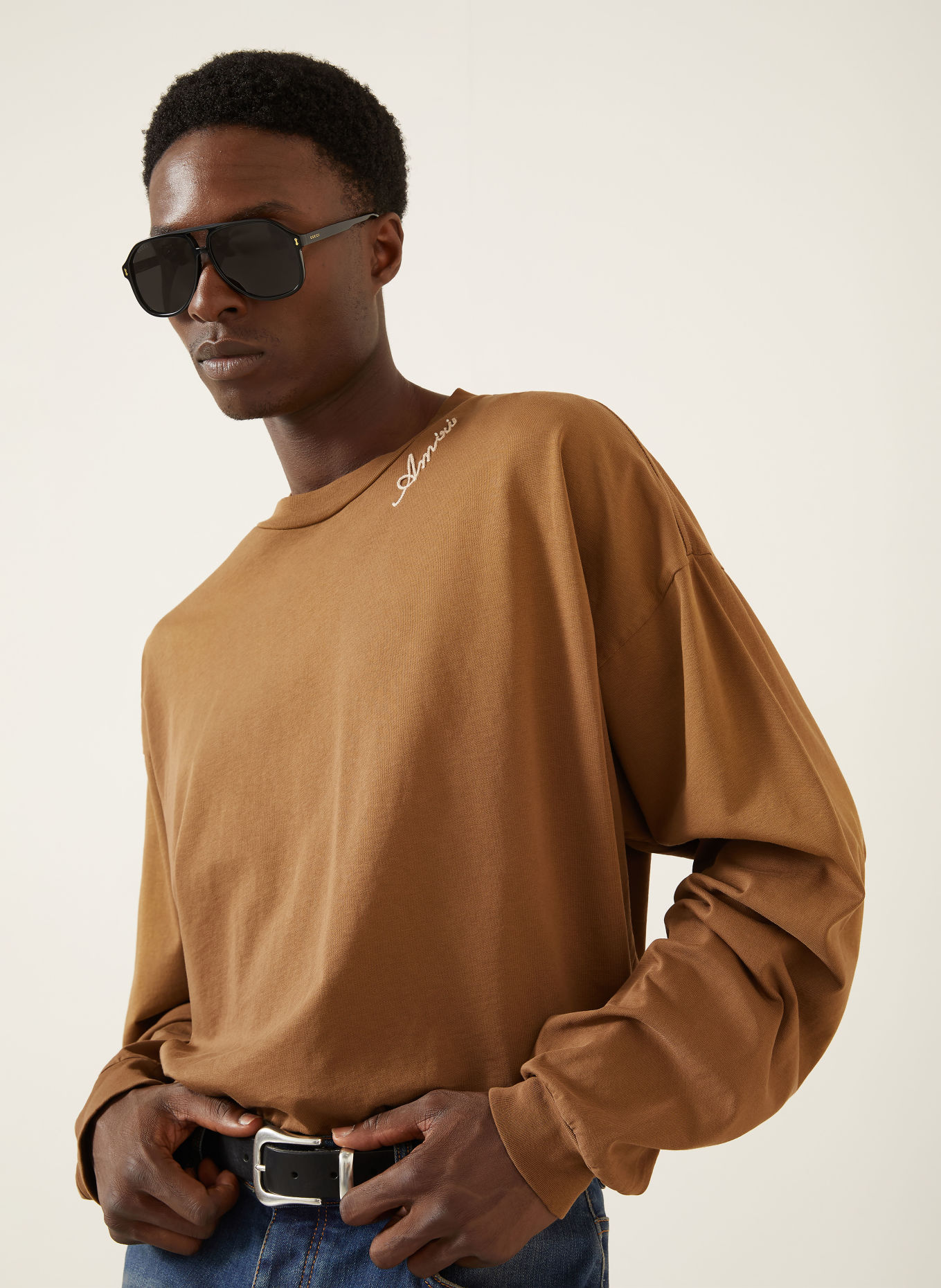 AMIRI Longsleeve: COGNAC