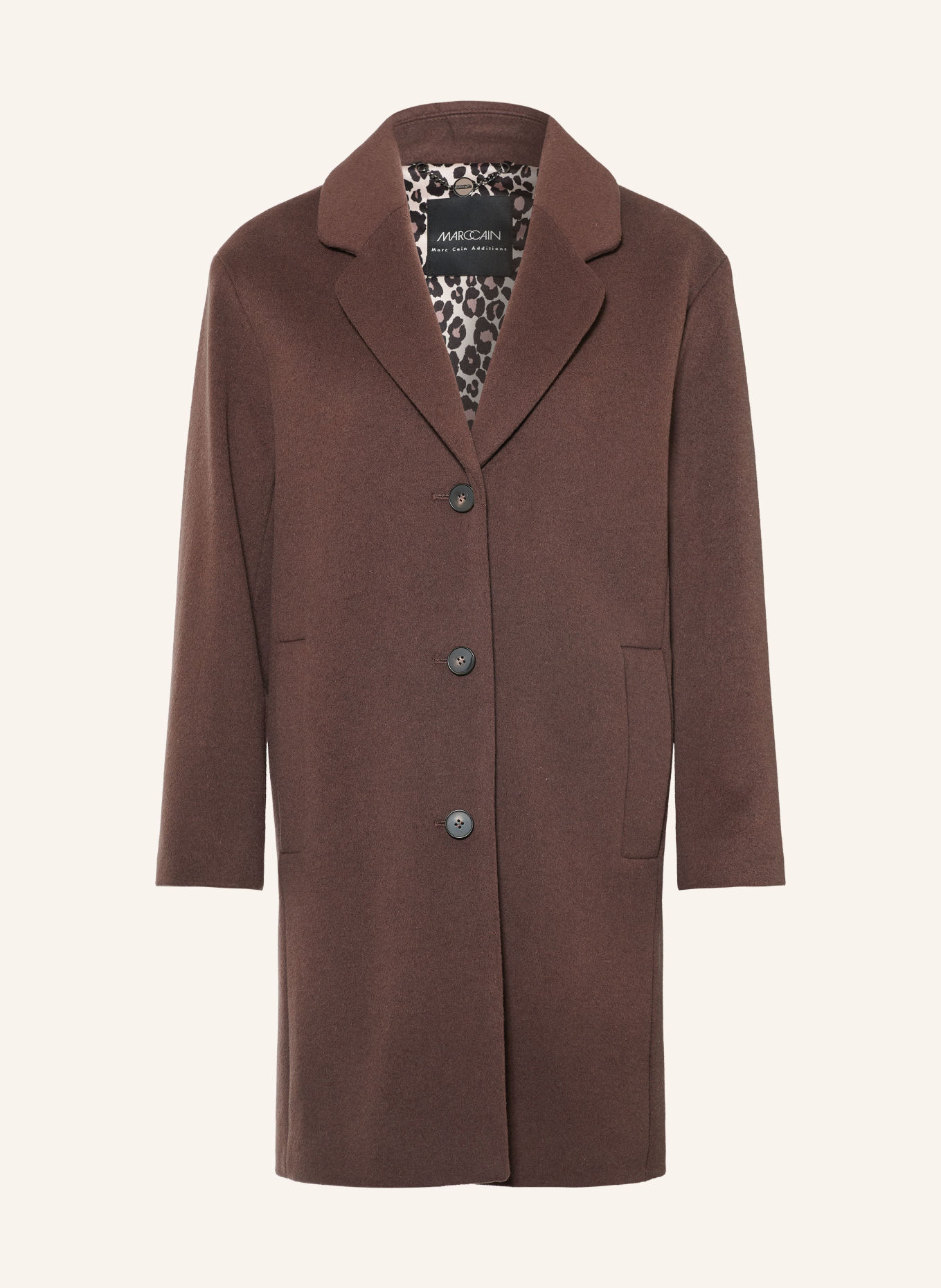 MARC CAIN Wool coat: 696 mulch