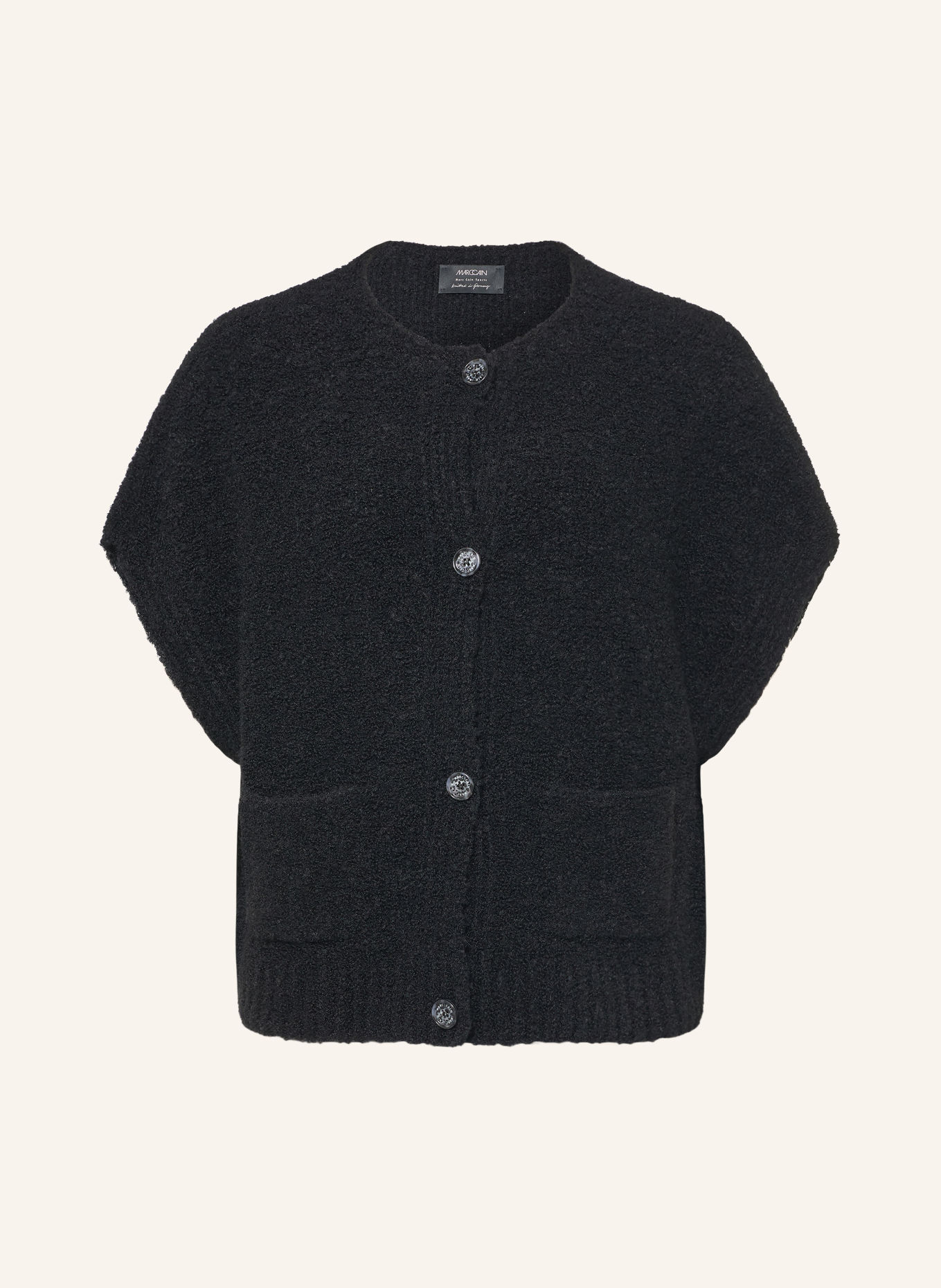 MARC CAIN Strickjacke mit Alpaka: 900 black new