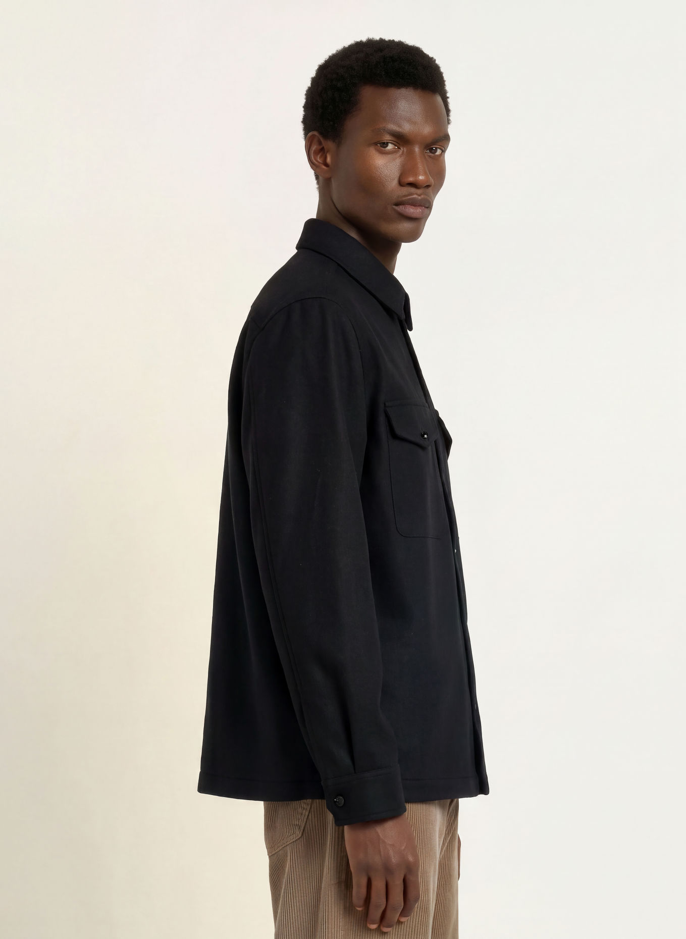 BELSTAFF Flanellen Overjacket CASTLE: ZWART