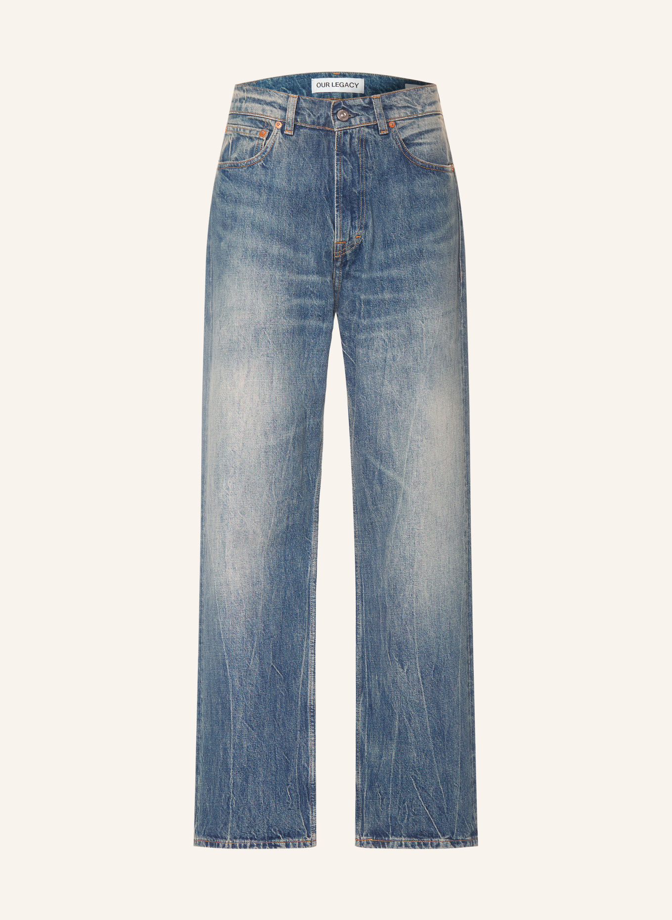 OUR LEGACY Džíny THIRD CUT Relaxed Fit: River Blue Wash