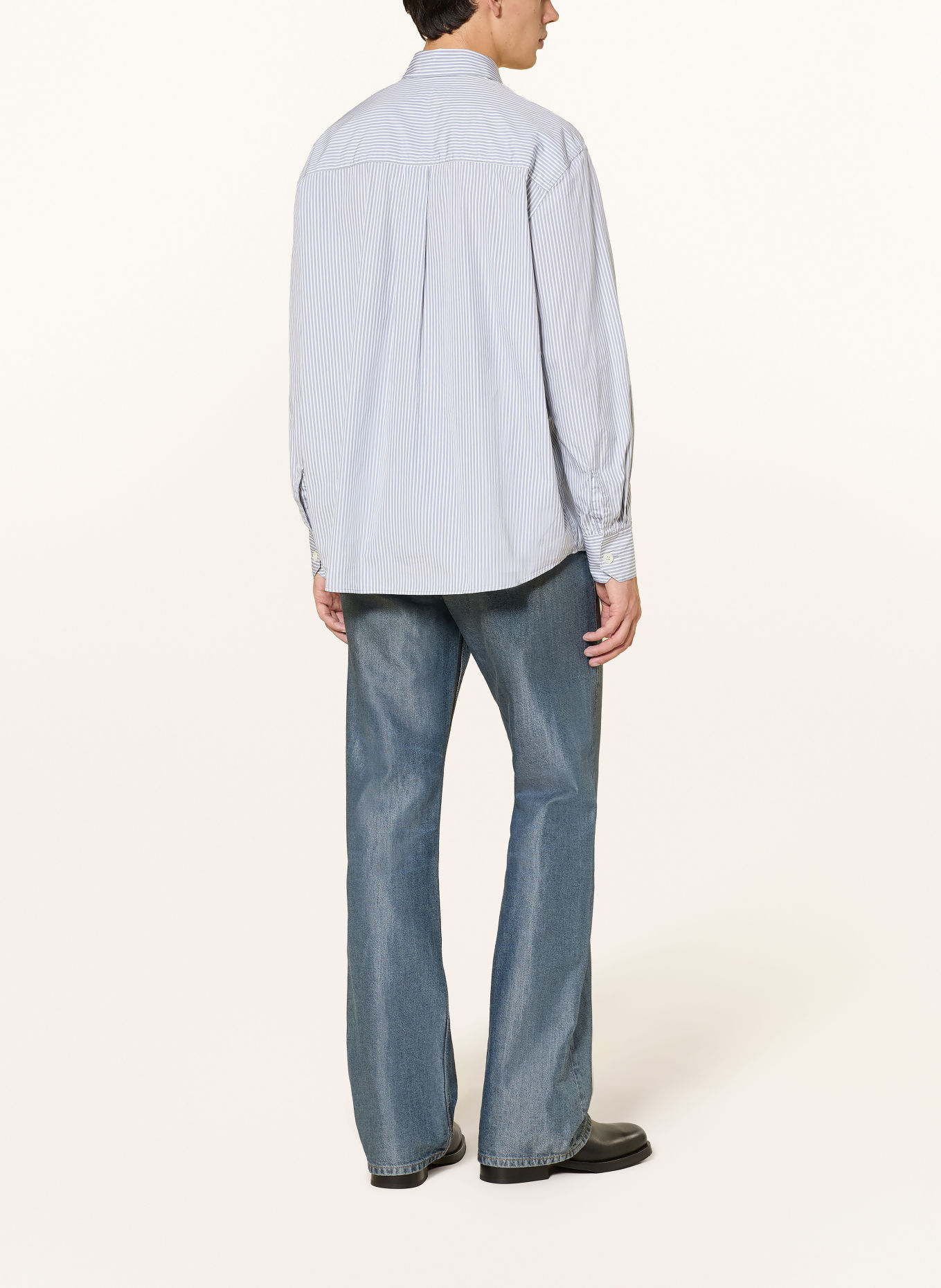 OUR LEGACY Overhemd ABOVE Comfort Fit: BLAUWGRIJS / WIT