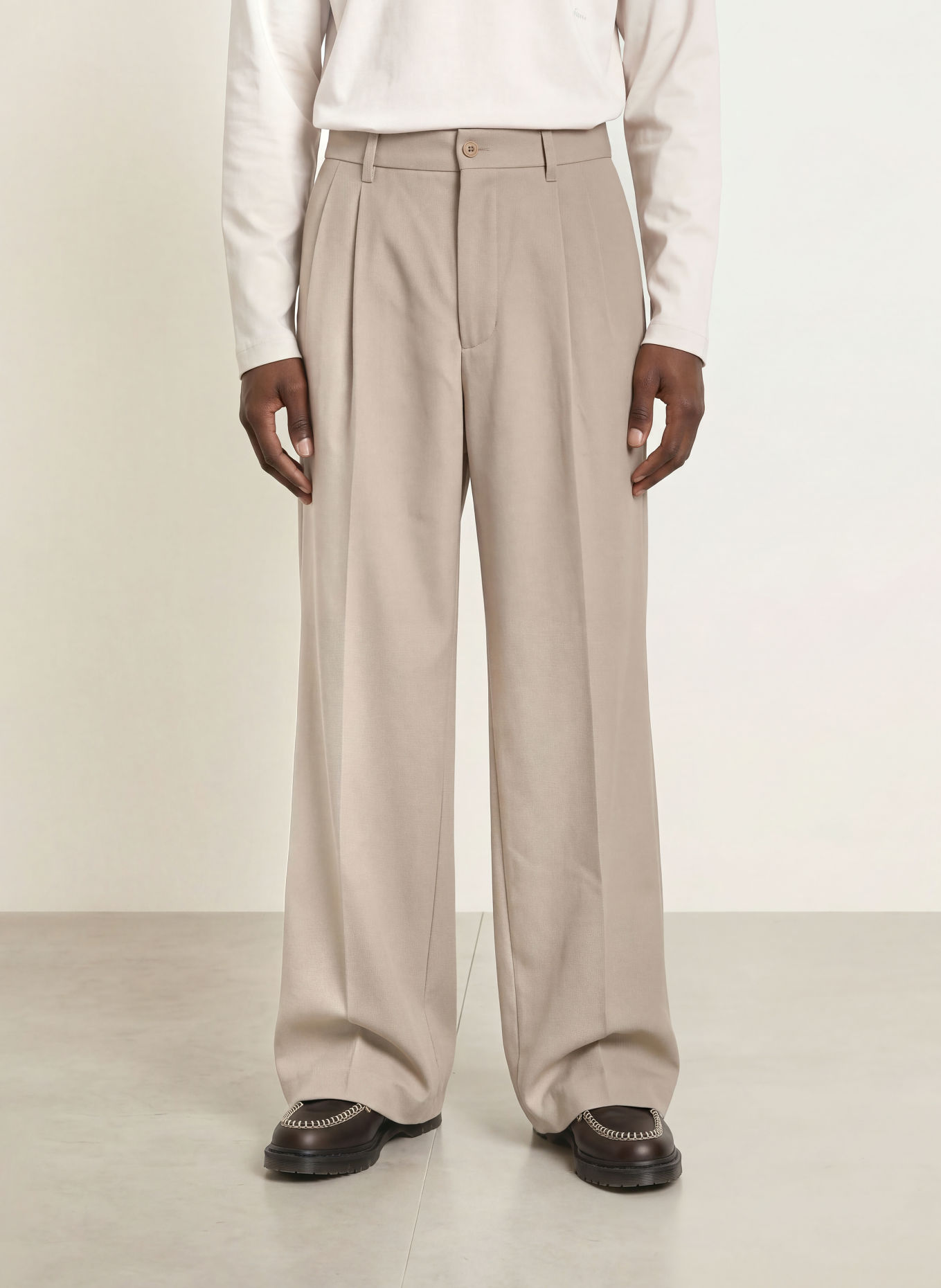 DRYKORN Hose LEEK WIDE Regular Fit: BEIGE