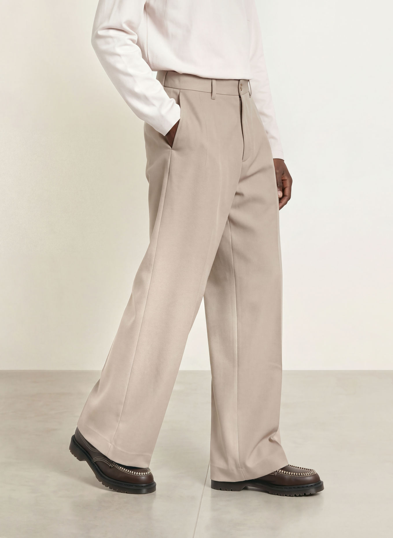 DRYKORN Hose LEEK WIDE Regular Fit: BEIGE