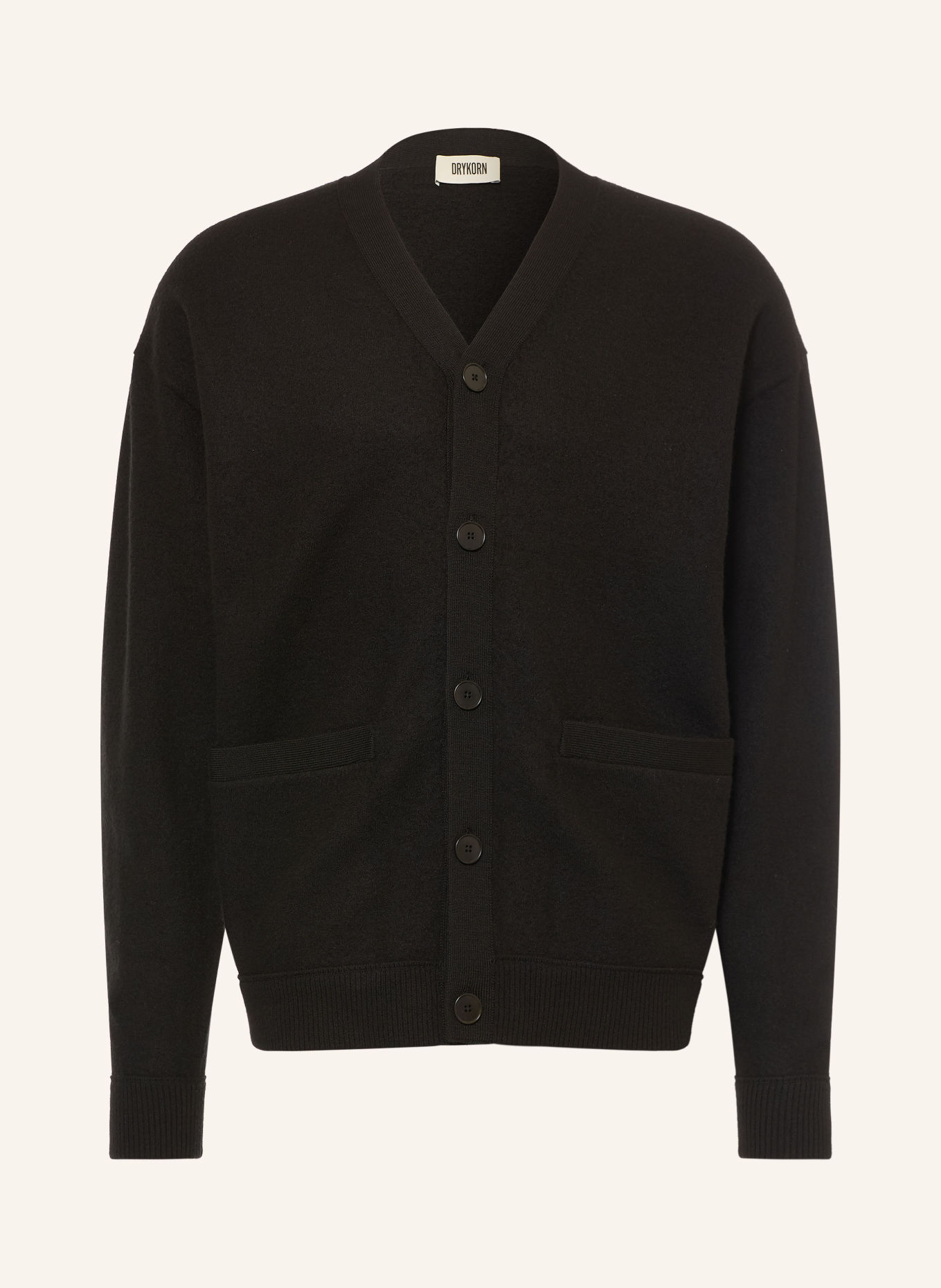 DRYKORN THEELO Cardigan: BLACK