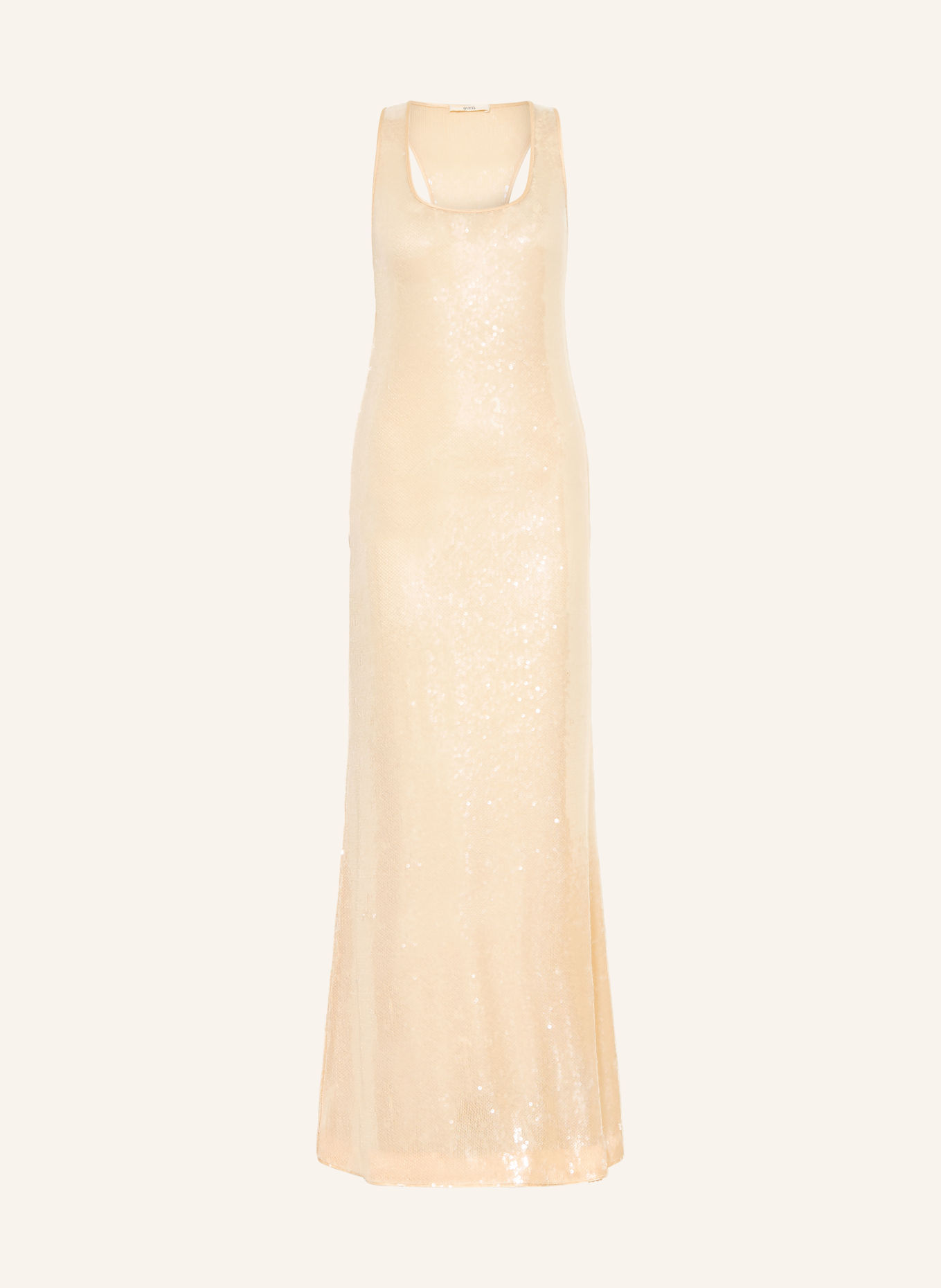 GUESS Mesh dress with sequins: LIGHT BROWN