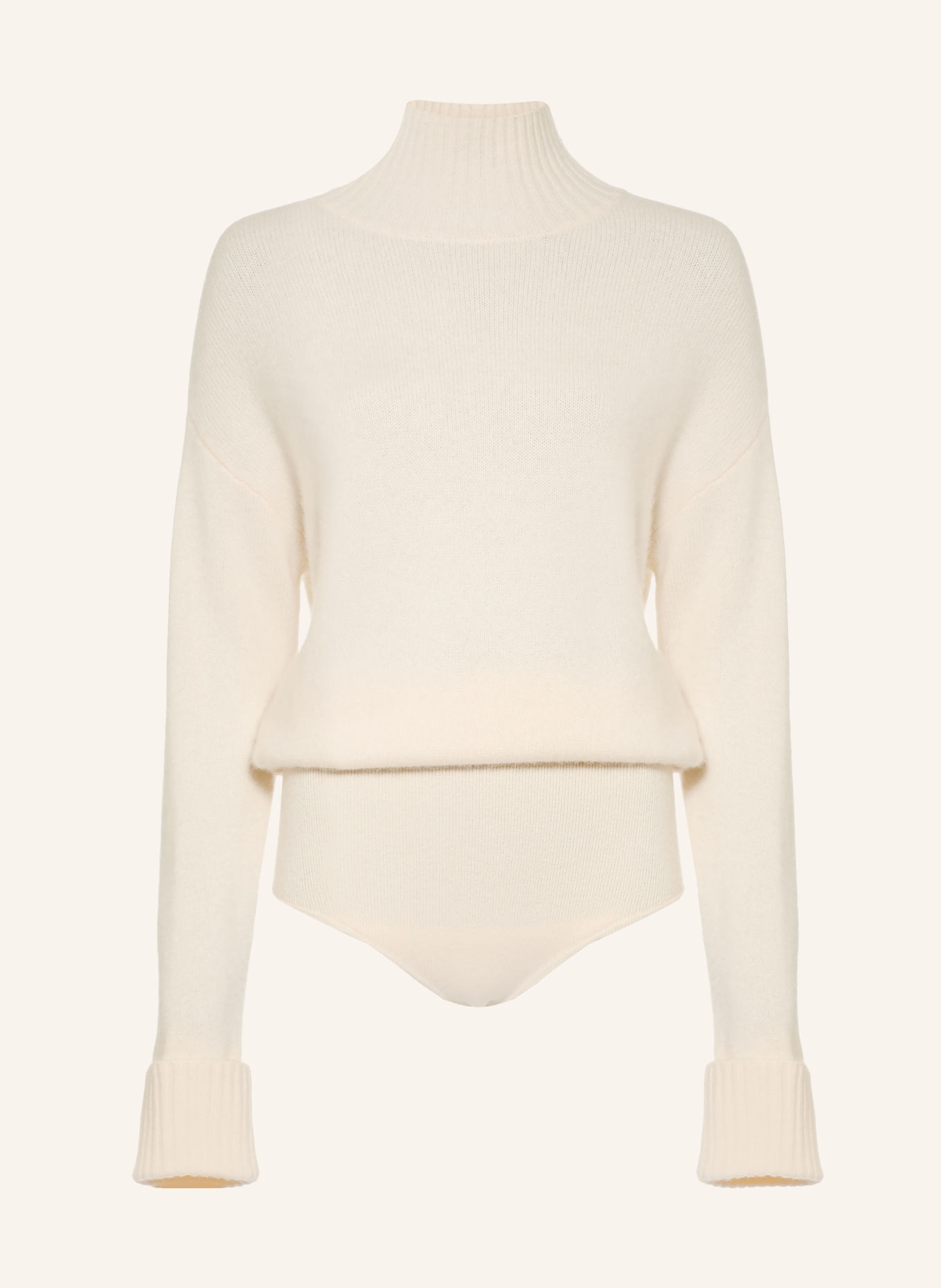 GUESS Knitted bodysuit with cashmere: ECRU