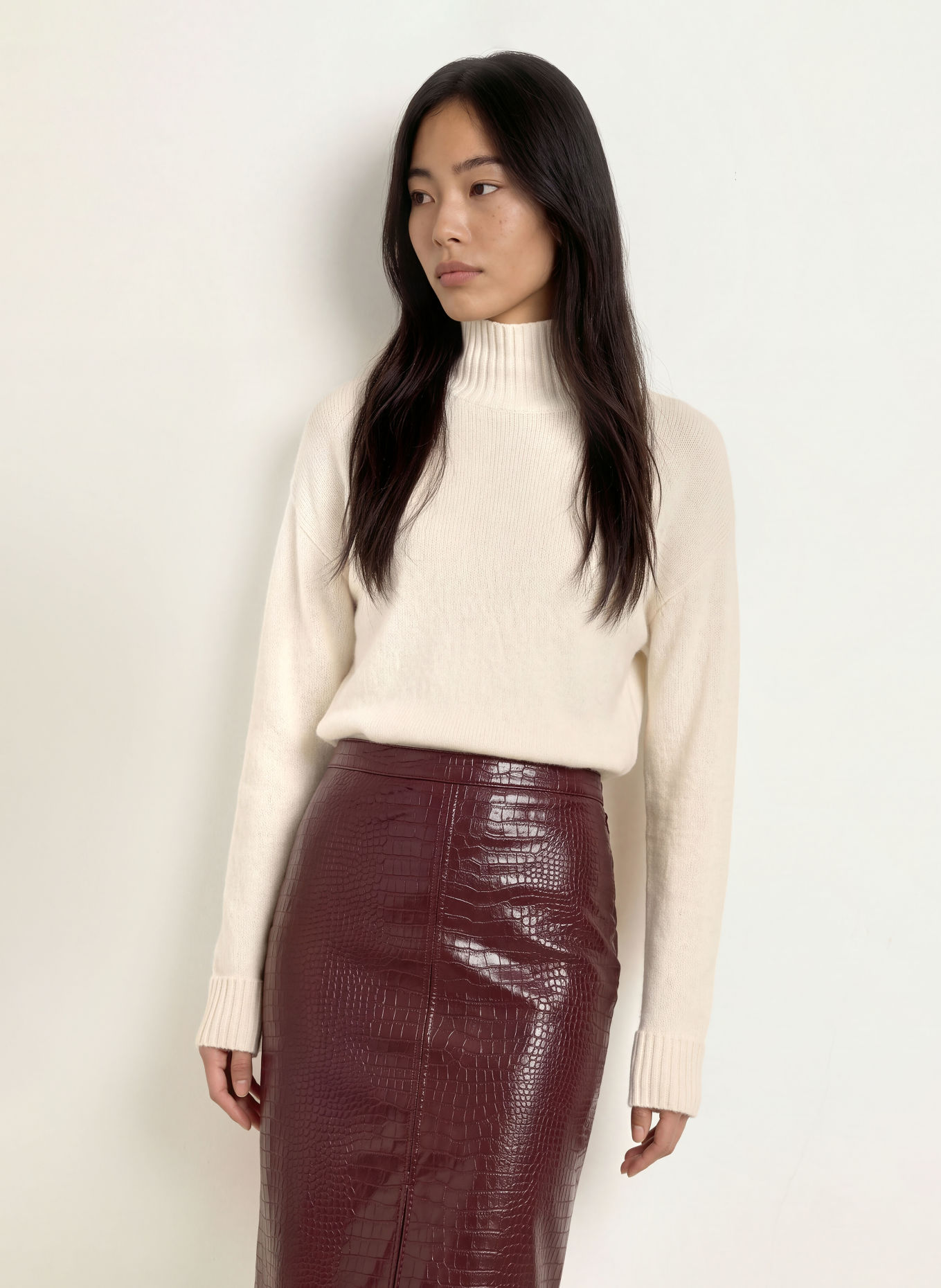 GUESS Knitted bodysuit with cashmere: ECRU