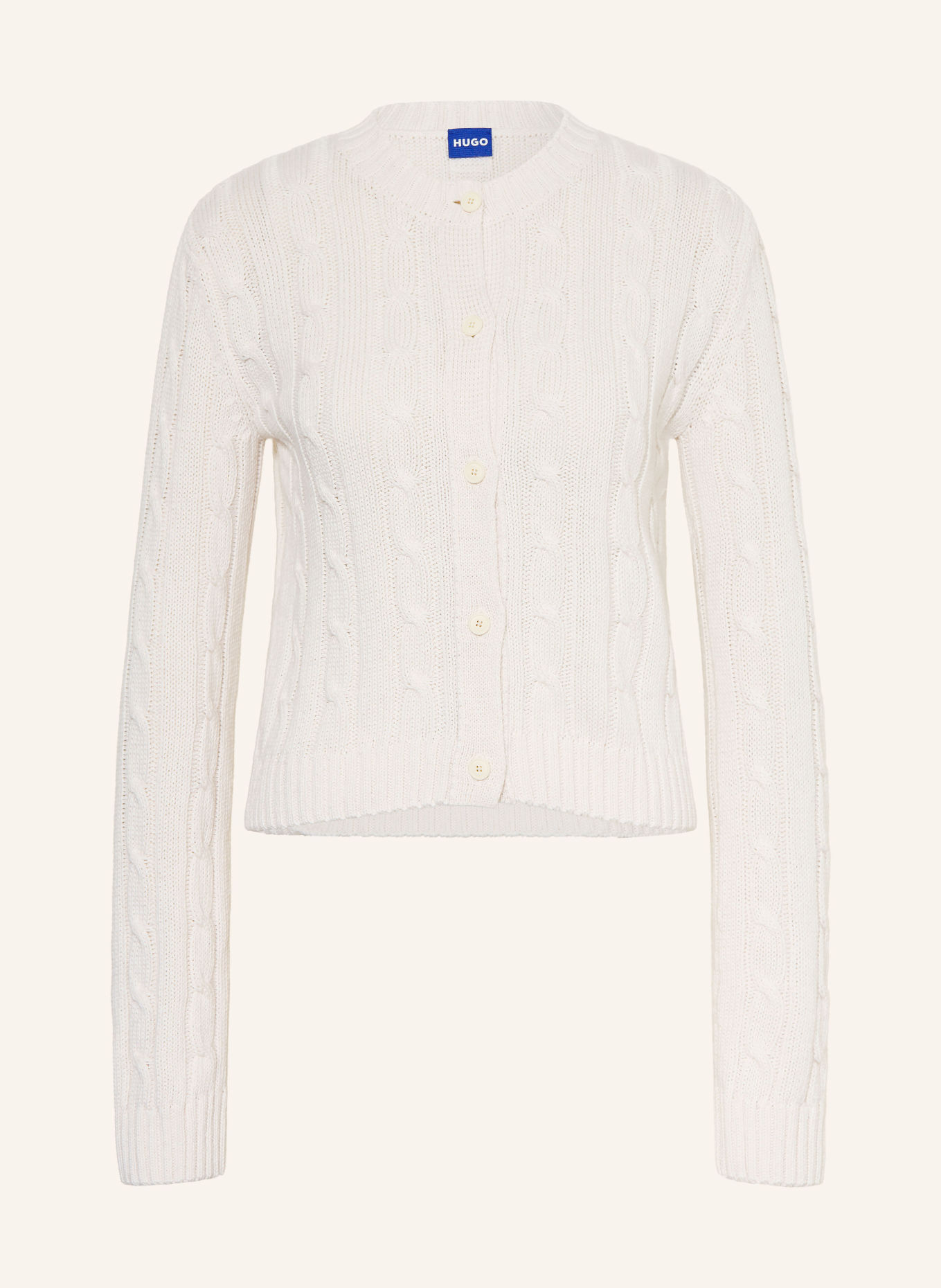 HUGO Strickjacke SBRADINA: ECRU
