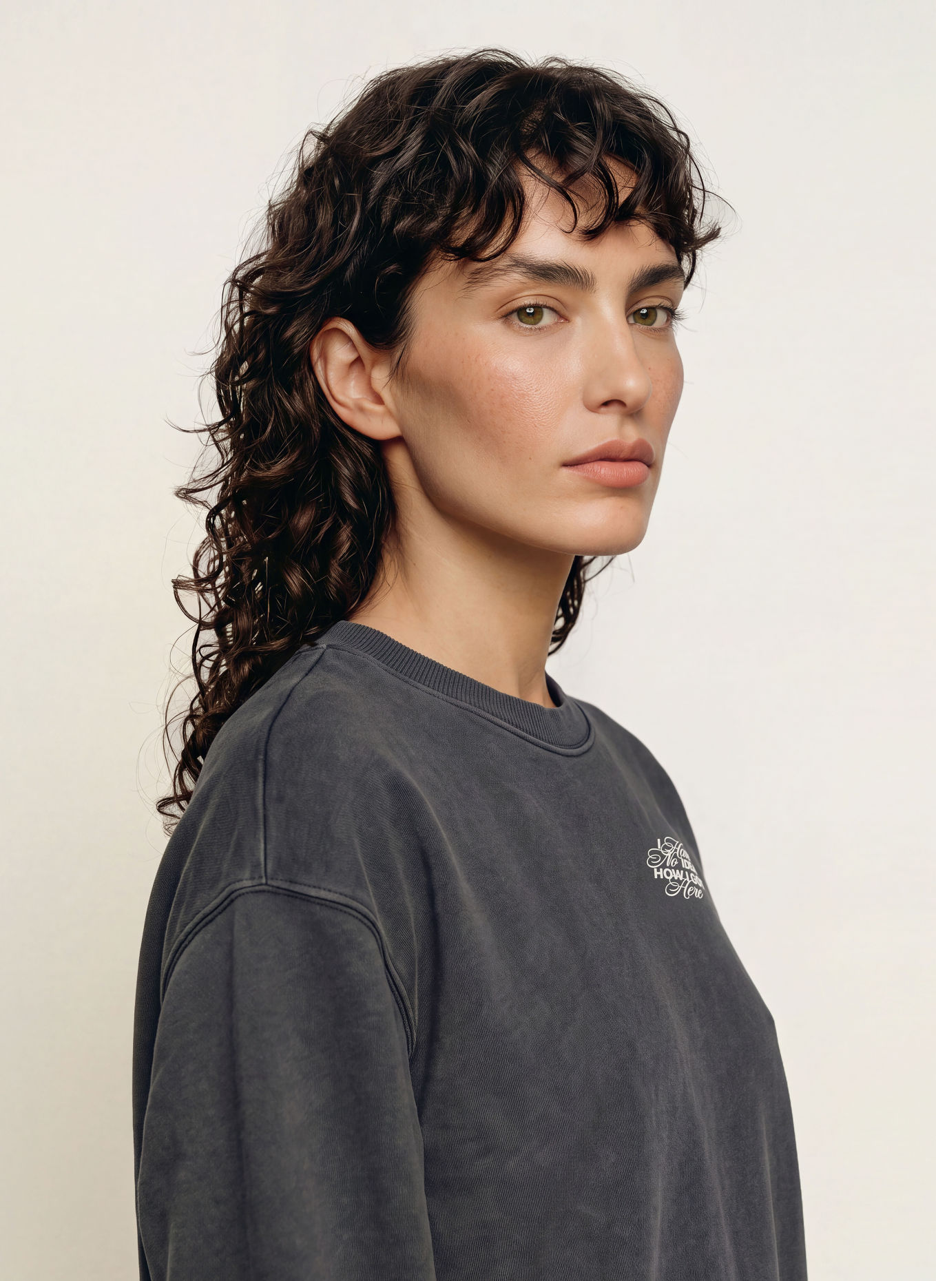 HUGO Sweatshirt: DONKERGRIJS / LICHTGRIJS / DONKERROOD