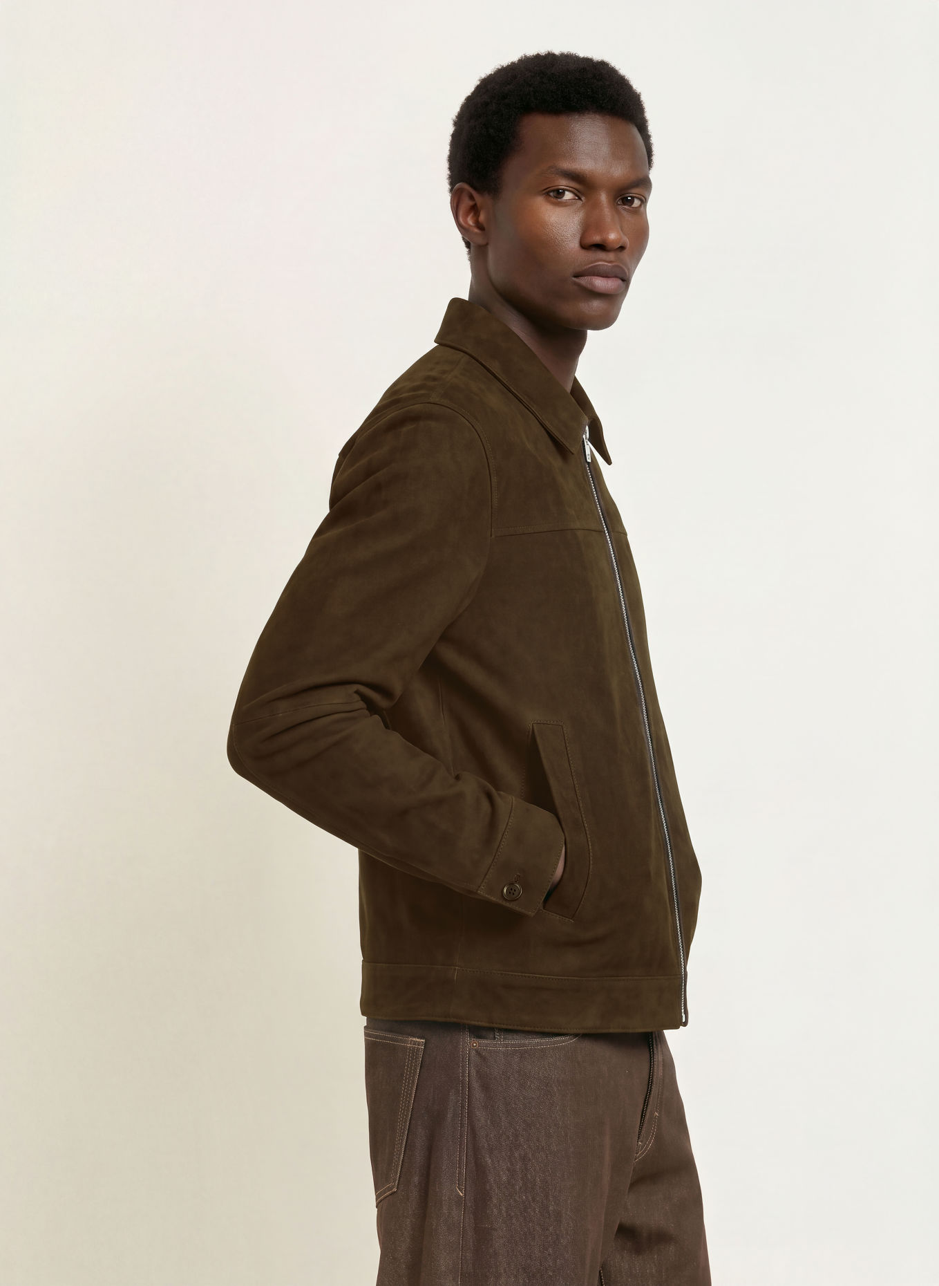 DRYKORN RIKKA Leather Jacket: DARK BROWN
