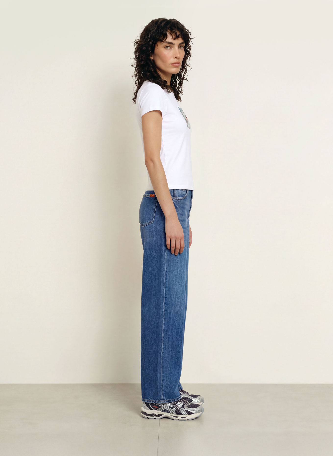 HUGO Tricou 90'S: ALB / VERDE