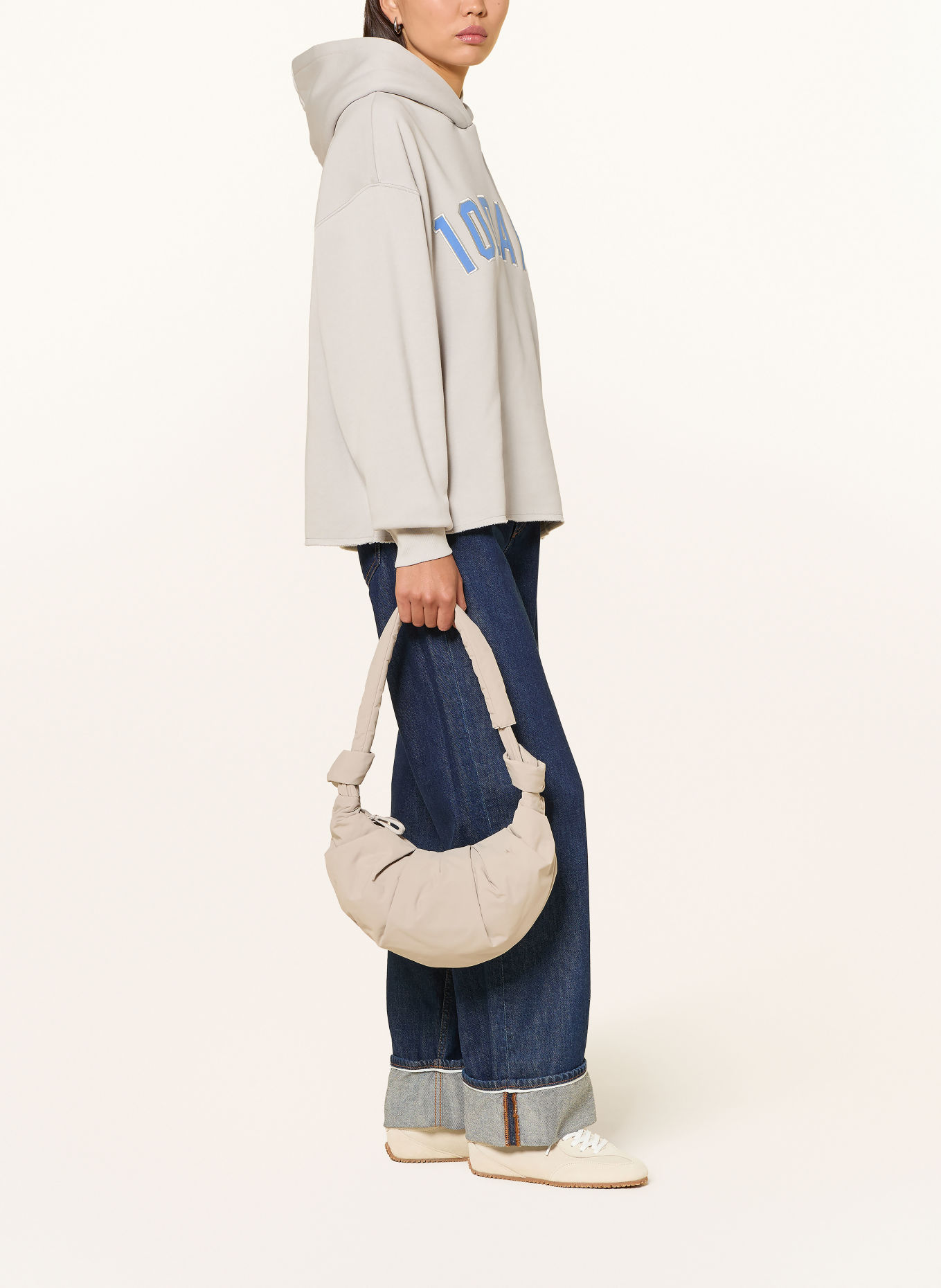 10DAYS Bluza z kapturem: JASNOCZARY / NIEBIESKI