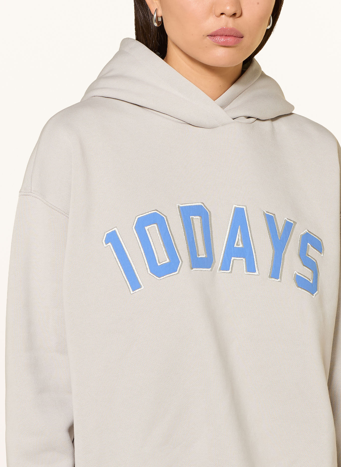 10DAYS Bluza z kapturem: JASNOCZARY / NIEBIESKI