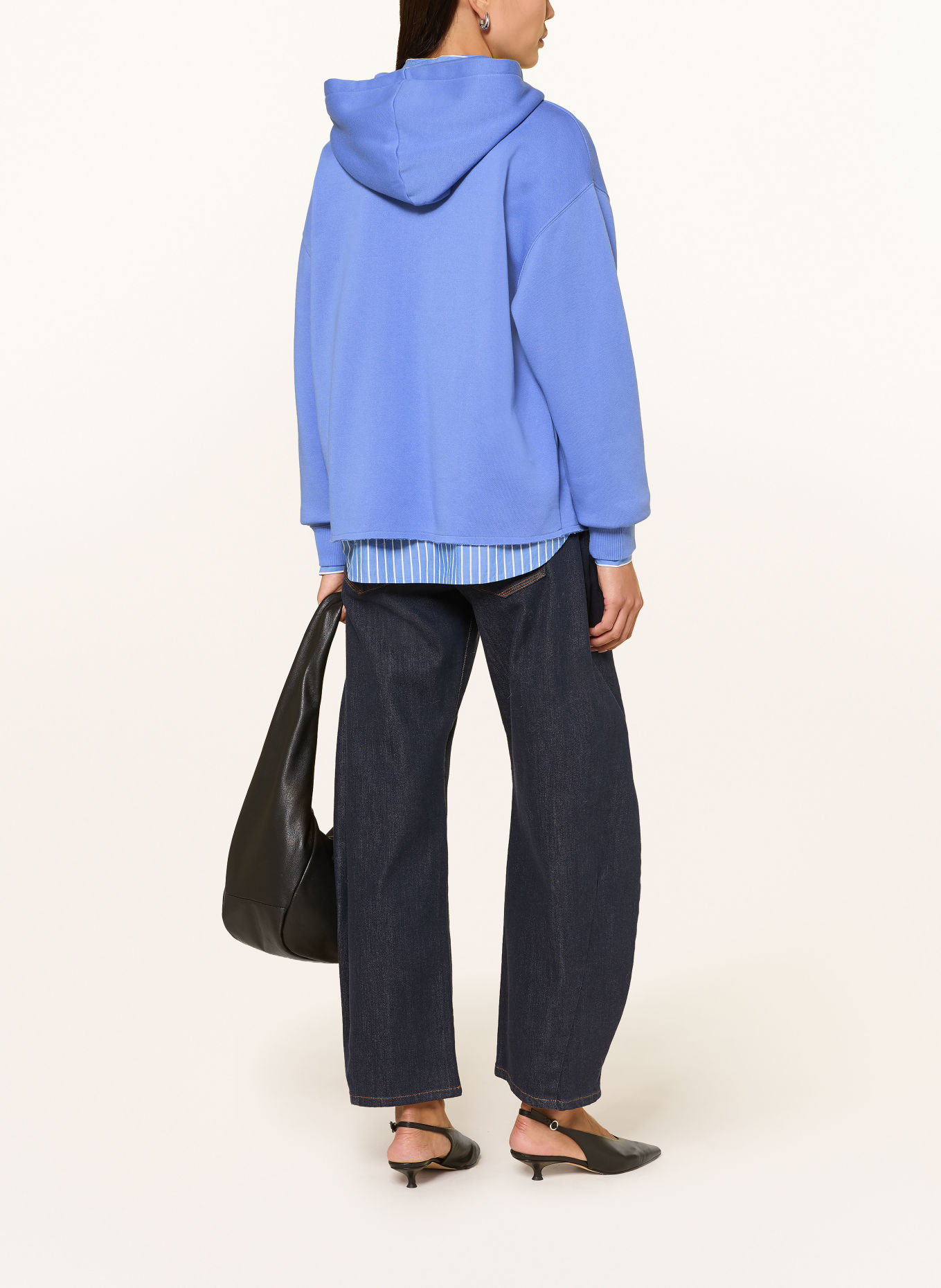 10DAYS Oversized-Sweatjacke: BLAU