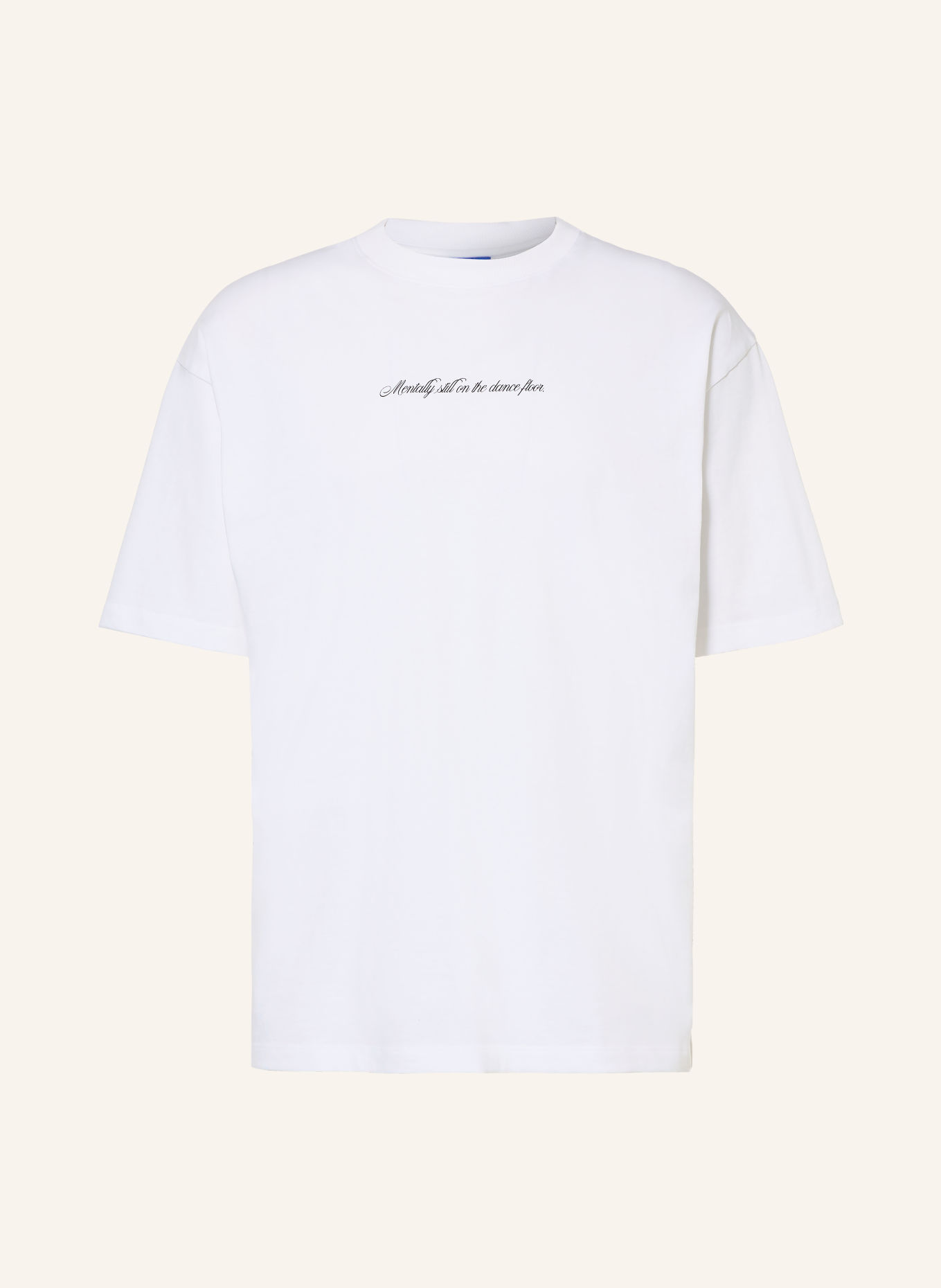 HUGO T-Shirt: WEISS / DUNKELGRAU