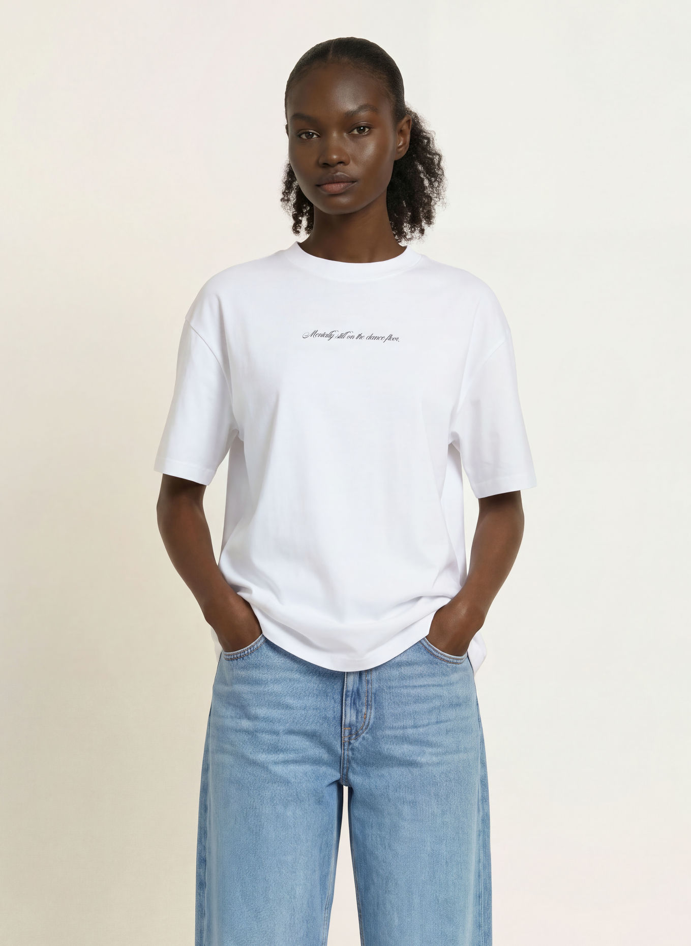 HUGO T-Shirt: WEISS / DUNKELGRAU