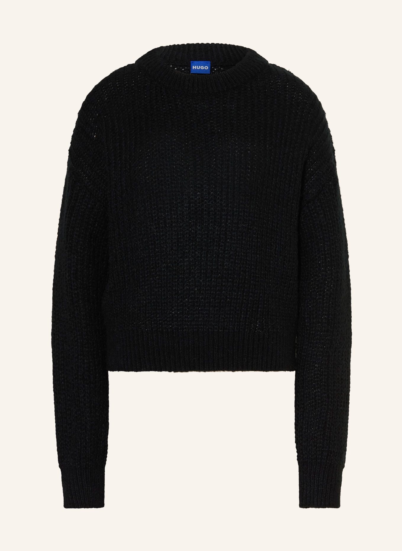 HUGO SLOGERYNA Sweater with Alpaca: BLACK