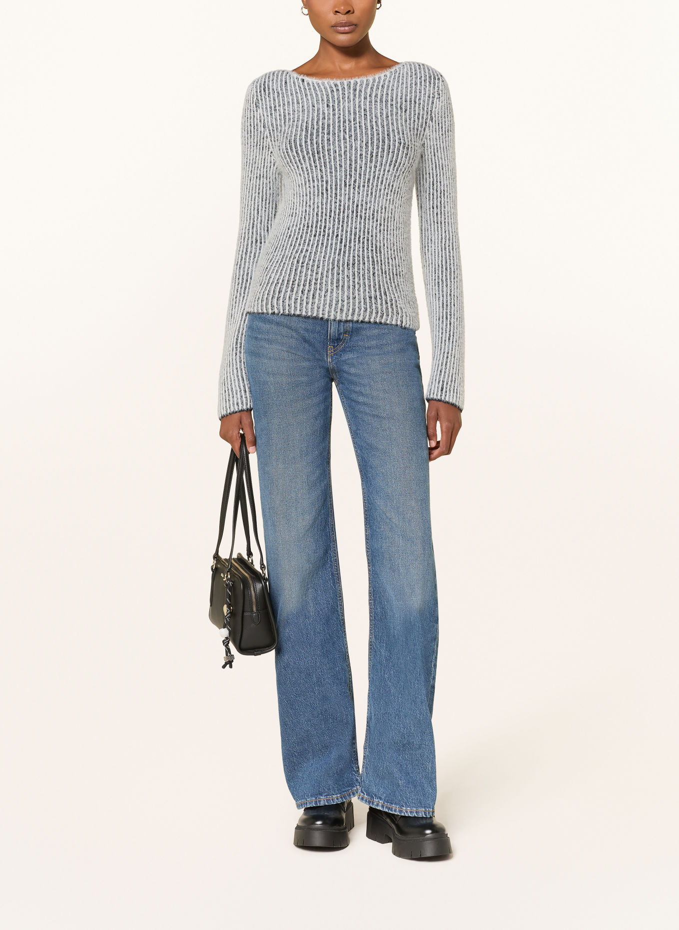 HUGO Pullover SIBILLA: SCHWARZ / WEISS