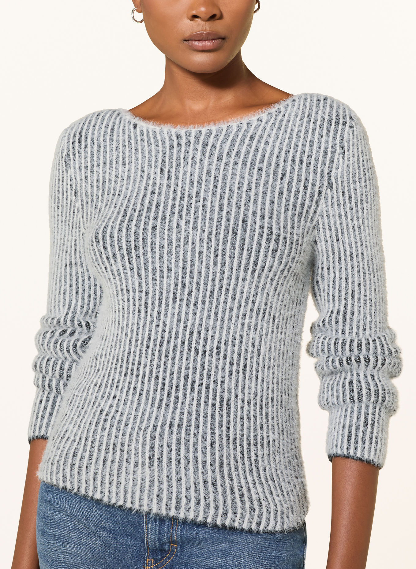 HUGO Pullover SIBILLA: SCHWARZ / WEISS