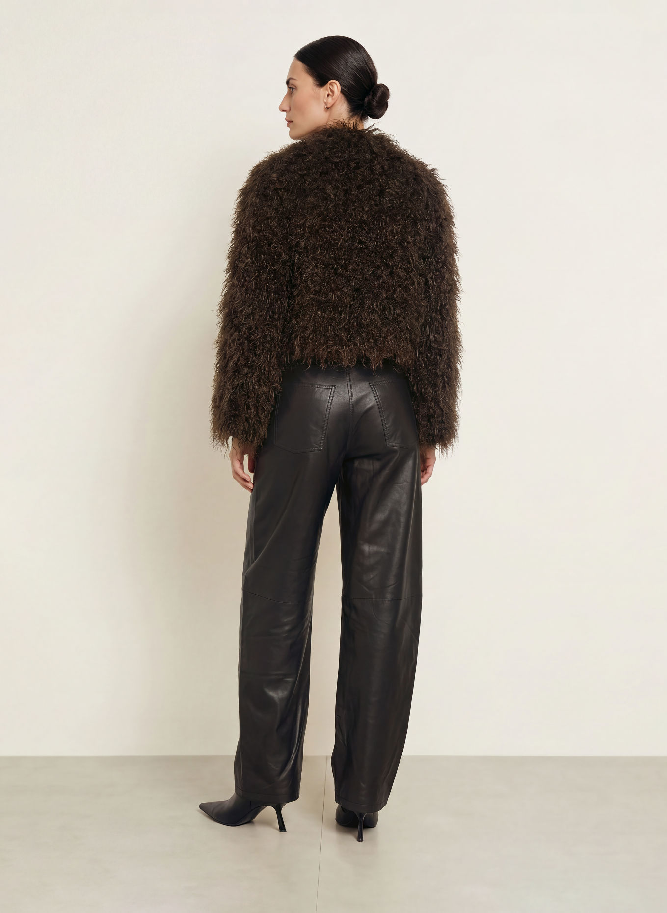 ROTATE Lederhosen: ZWART
