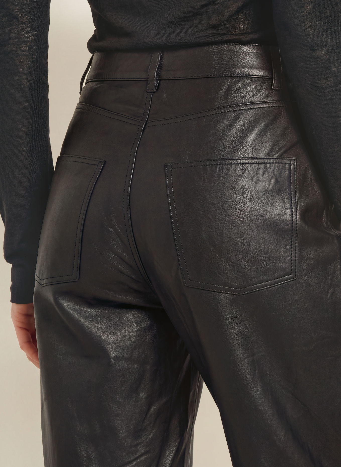 ROTATE Lederhosen: ZWART