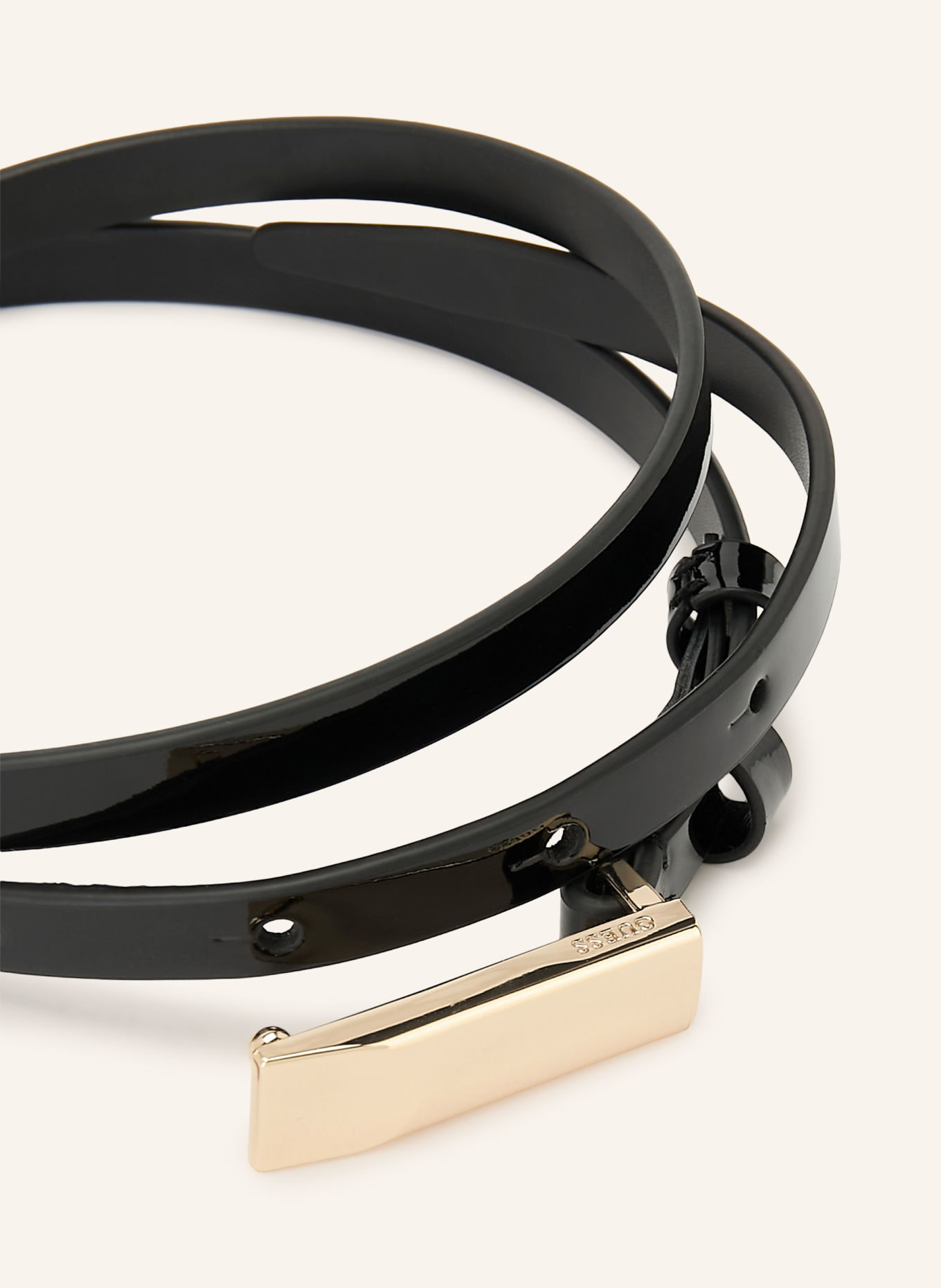 GUESS Leather belt: BLACK / GOLD