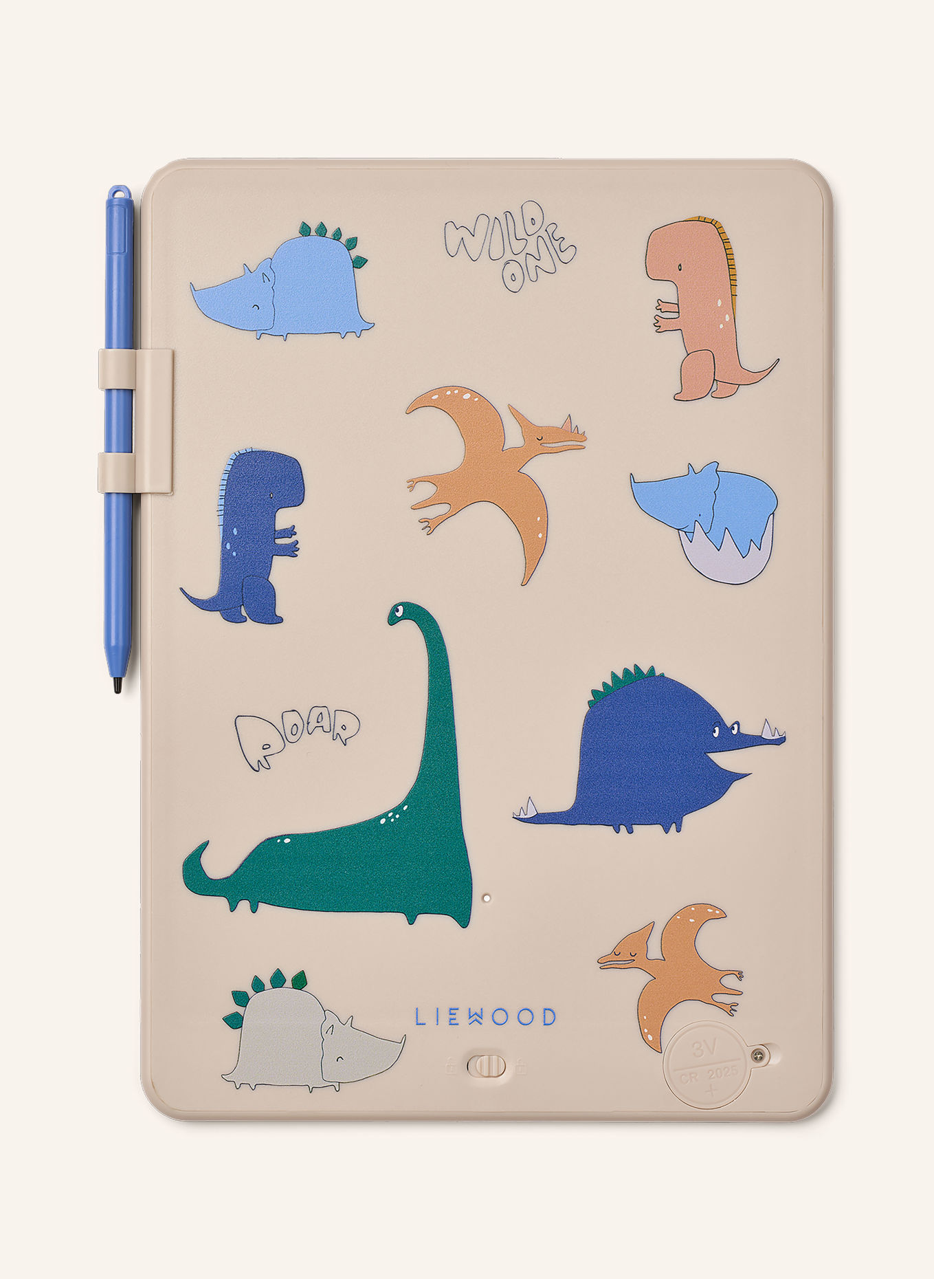 LIEWOOD ZORA LCD Drawing Board: LIGHT BROWN / DARK GREEN / LIGHT BLUE