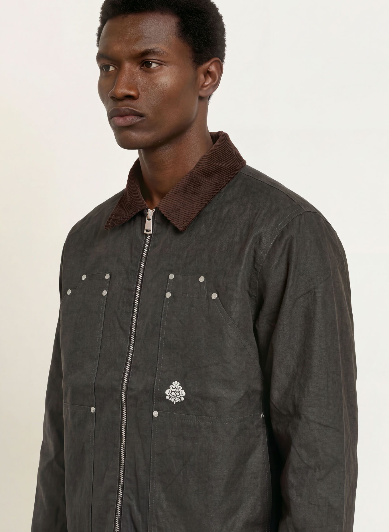 don't waste culture Field jacket KIRA: ZWART / BRUIN