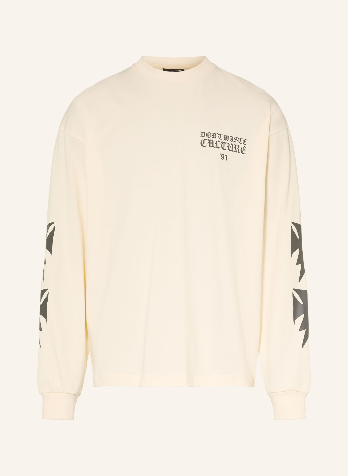 don't waste culture FINA-Longsleeve met lange mouwen: LICHTGEEL / DONKERGRIJS