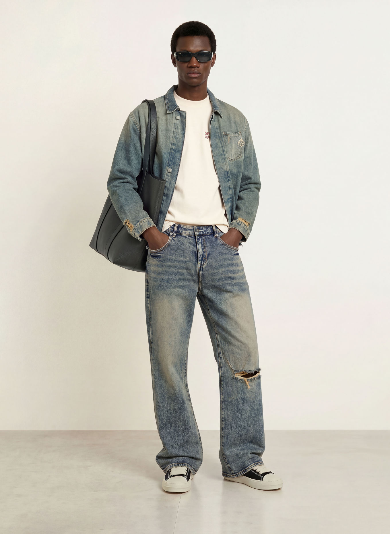 don't waste culture AZA Jeans Overshirt: BLUE