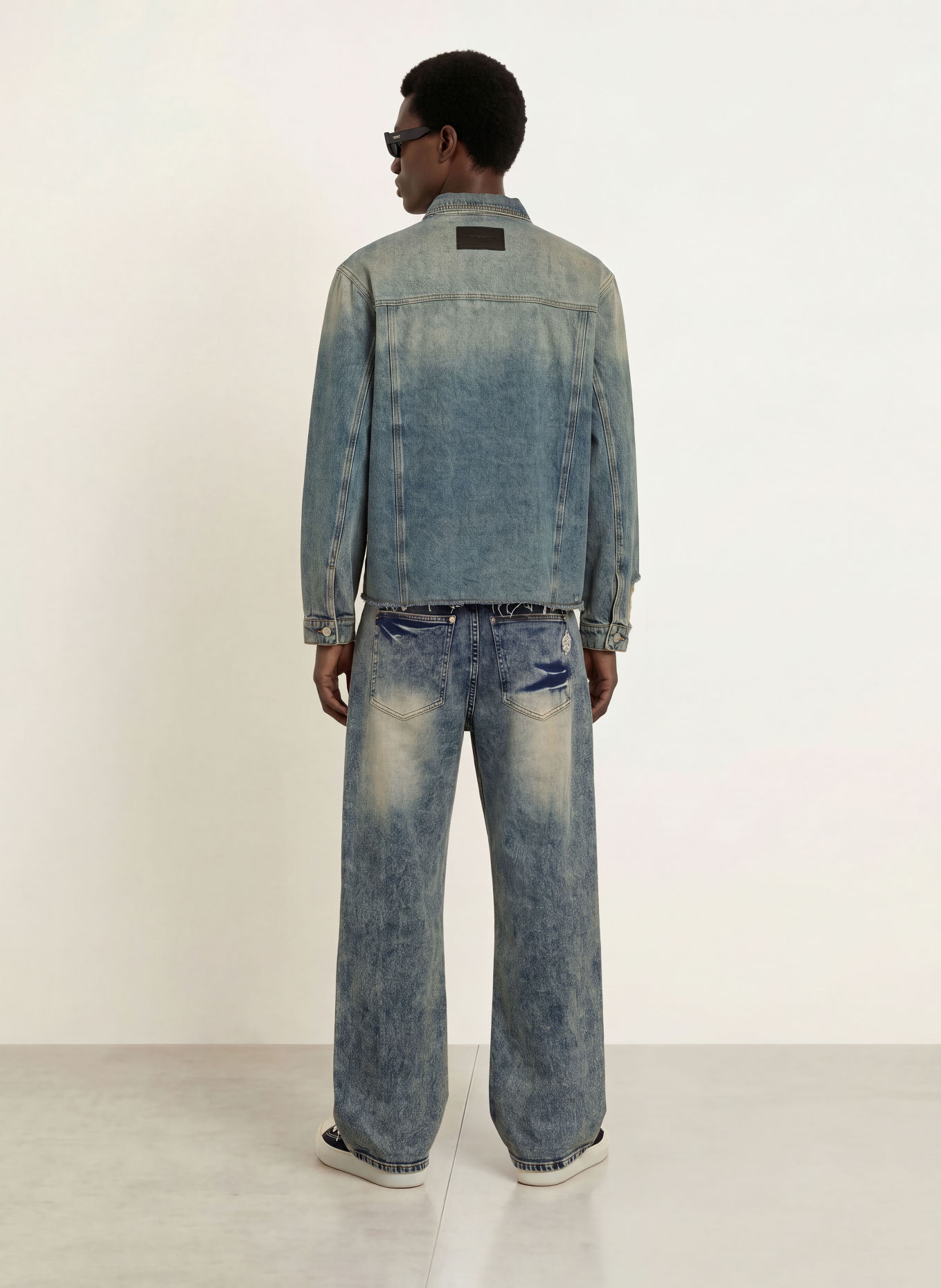 don't waste culture AZA Jeans Overshirt: BLUE