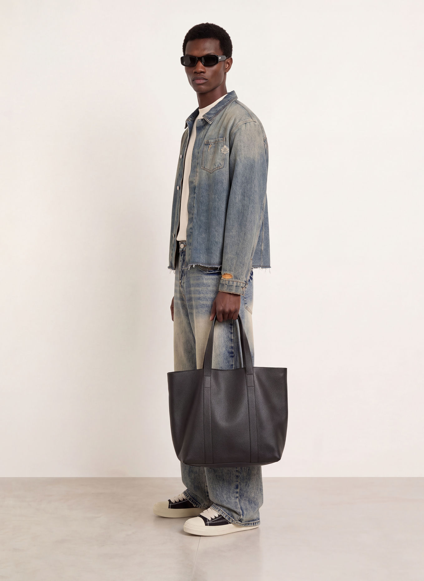 don't waste culture AZA Jeans Overshirt: BLUE