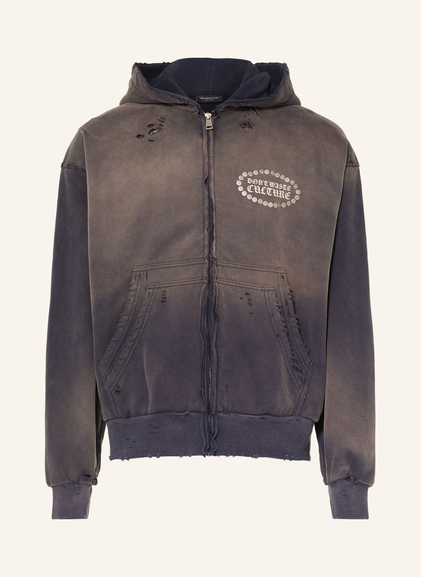don't waste culture Sweatvest SAVY: BLAUWGRIJS / DONKERBLAUW
