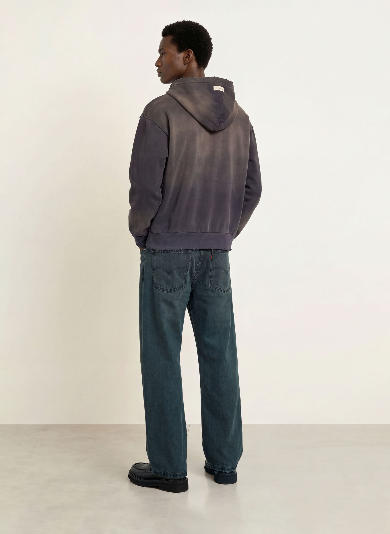 don't waste culture Sweatvest SAVY: BLAUWGRIJS / DONKERBLAUW