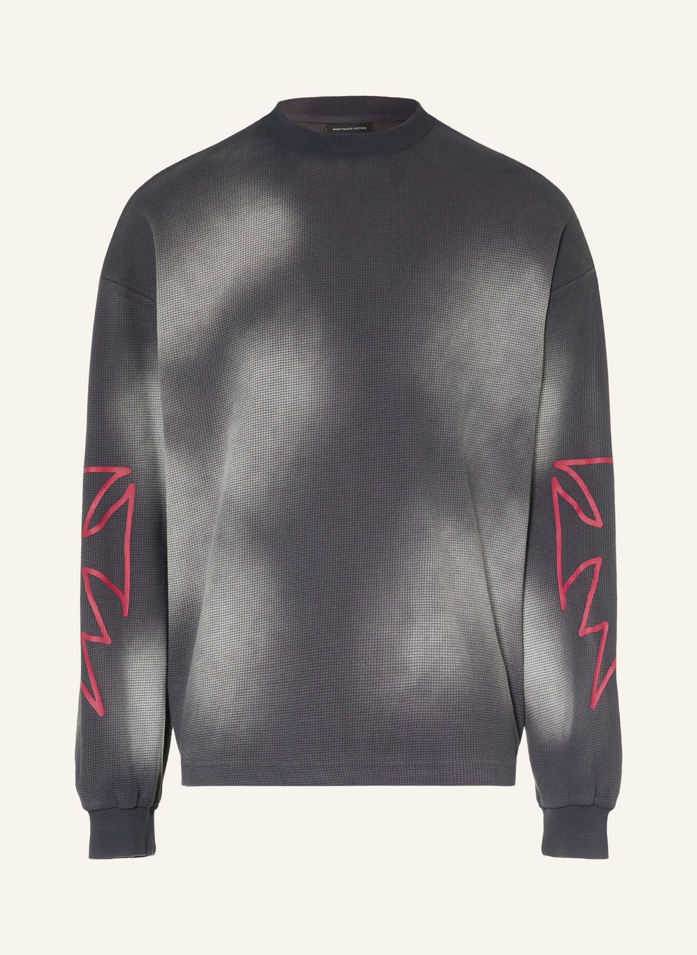 don't waste culture Sweatshirt ROMIYA: DONKERGRIJS / VIEUX ROSE / LICHTGRIJS