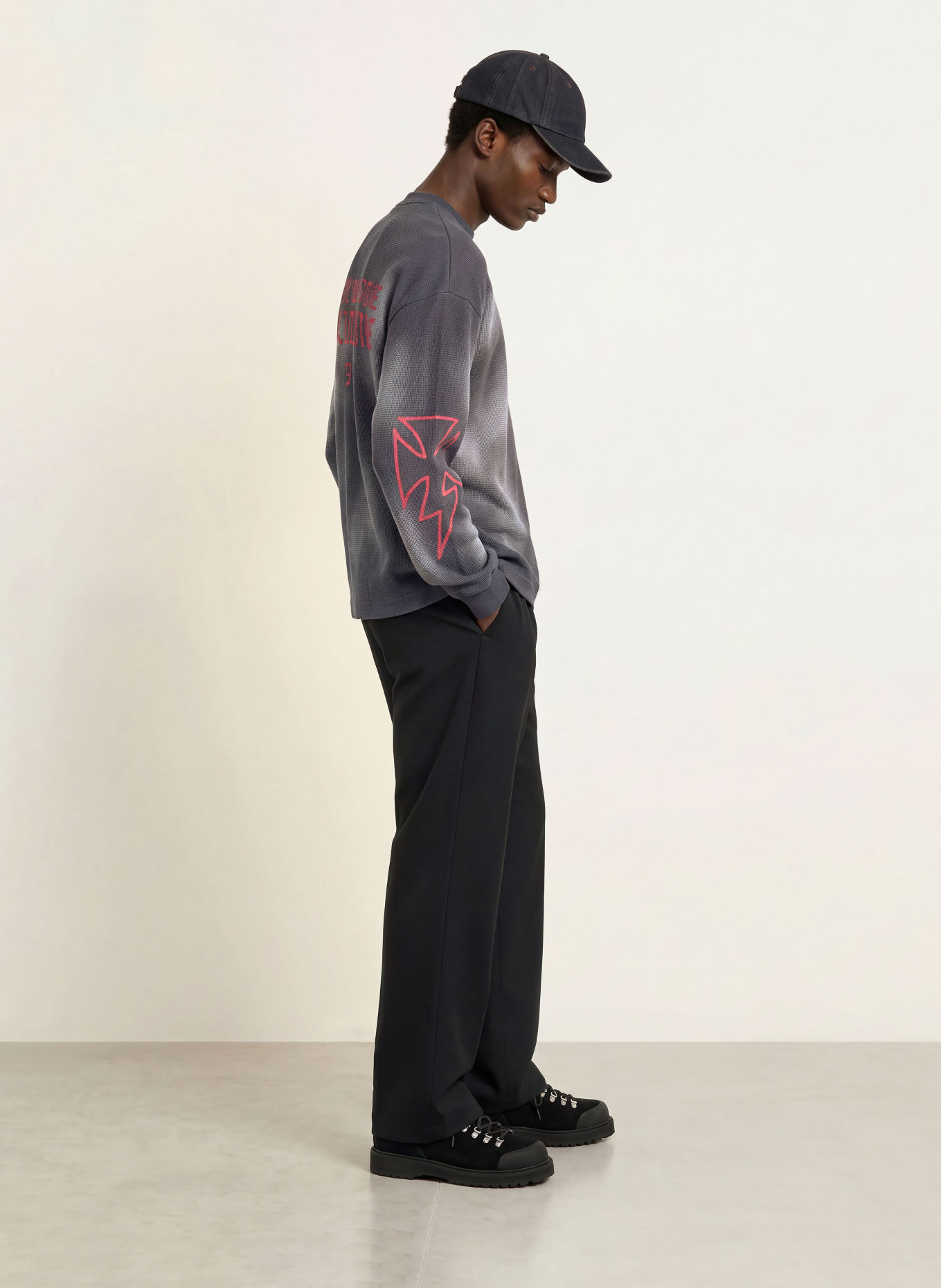 don't waste culture Sweatshirt ROMIYA: DONKERGRIJS / VIEUX ROSE / LICHTGRIJS