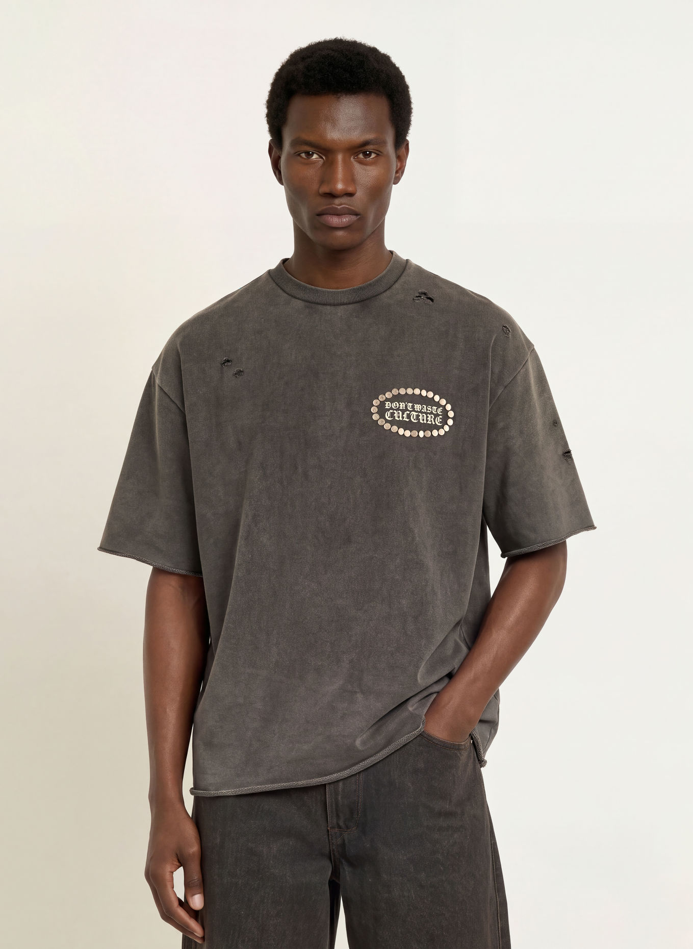 don't waste culture Sweatshirt ALUNE: GRIJS