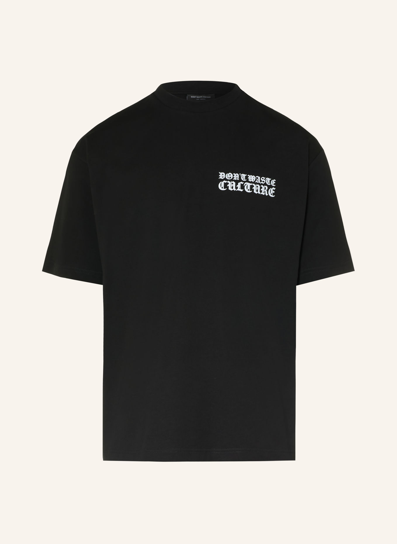 don't waste culture T-shirt MIRAE: ZWART / WIT
