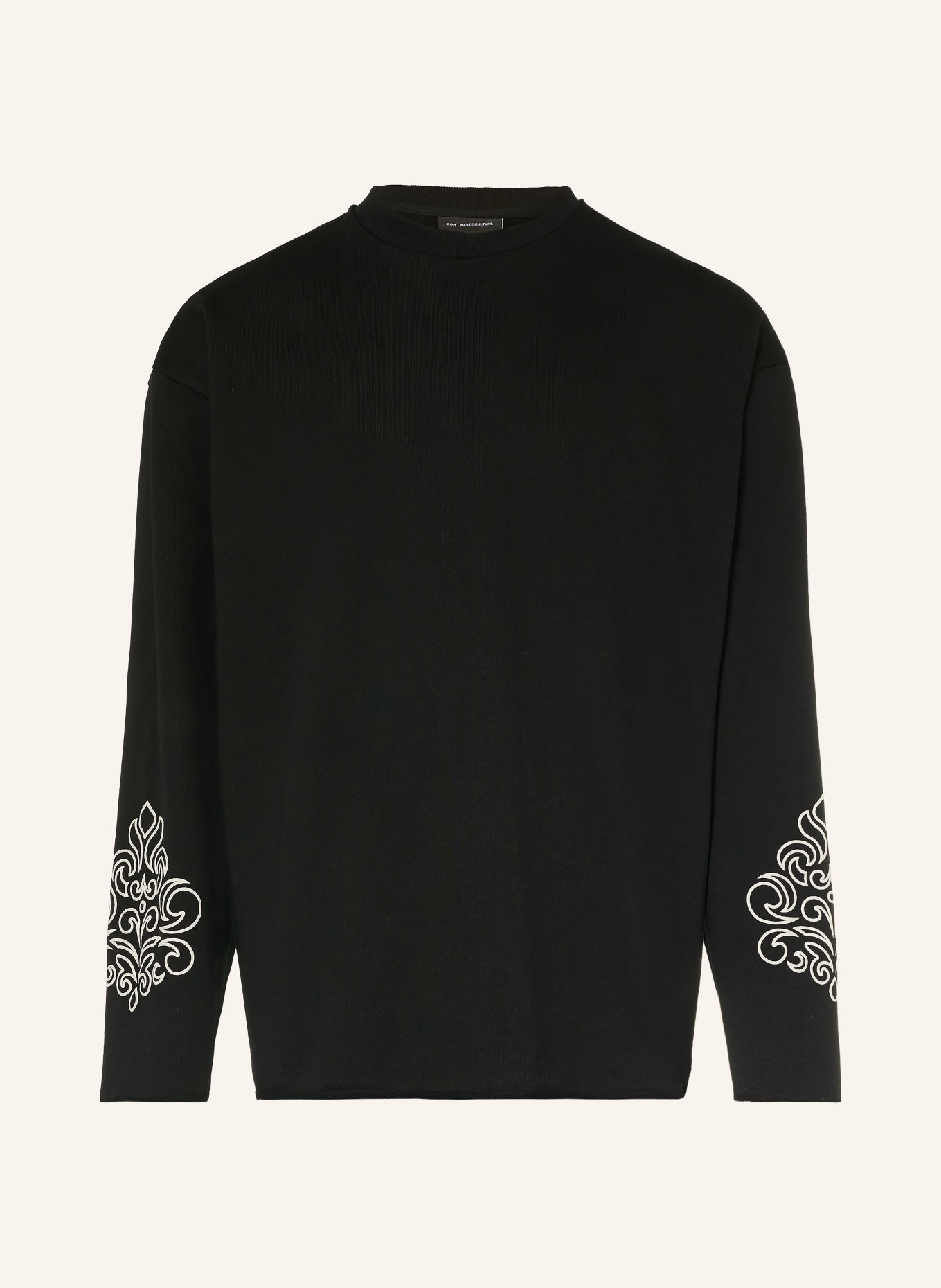don't waste culture Sweatshirt ONA: ZWART / WIT