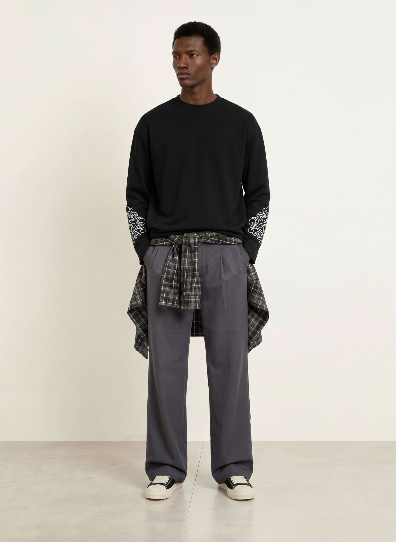 don't waste culture Sweatshirt ONA: ZWART / WIT
