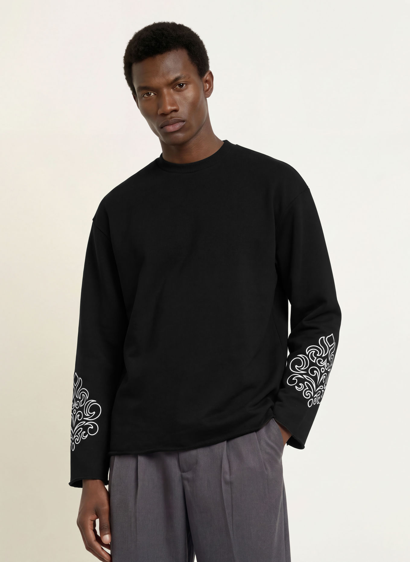 don't waste culture Sweatshirt ONA: ZWART / WIT