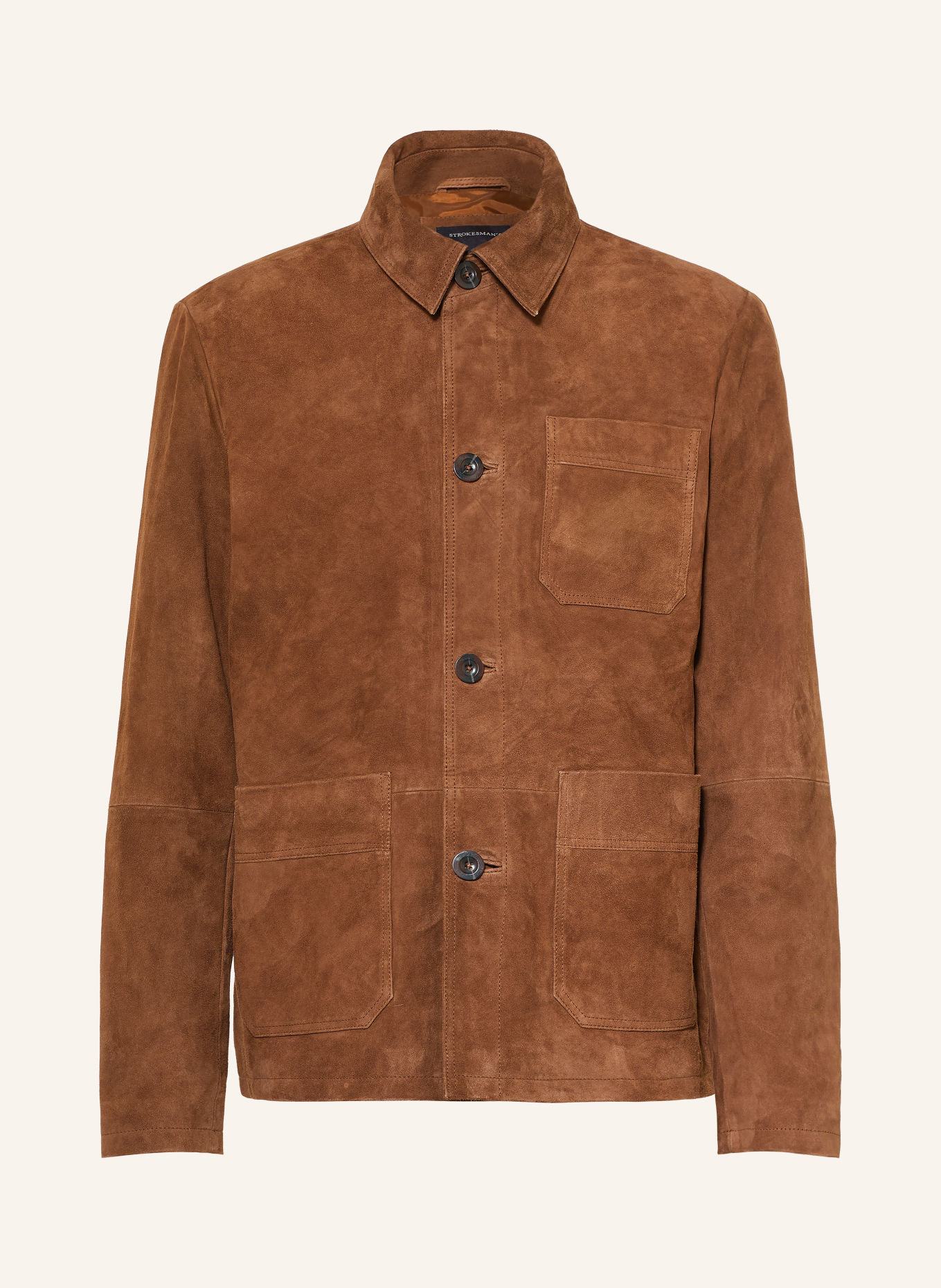 STROKESMAN'S Surchemise en cuir: MARRON