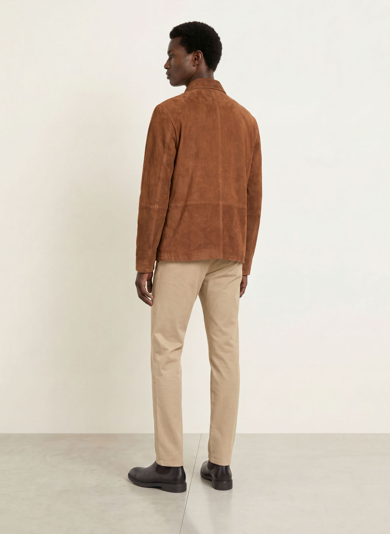 STROKESMAN'S Surchemise en cuir: MARRON