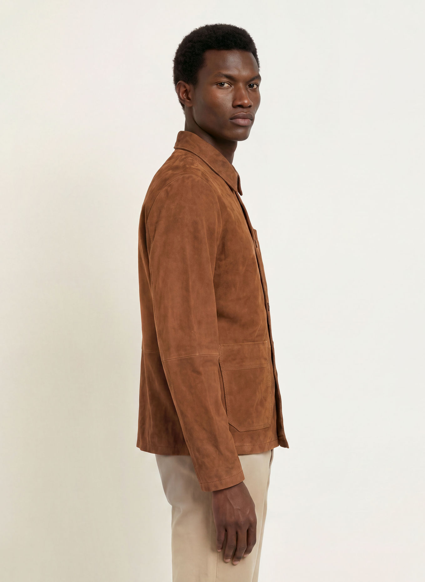STROKESMAN'S Surchemise en cuir: MARRON