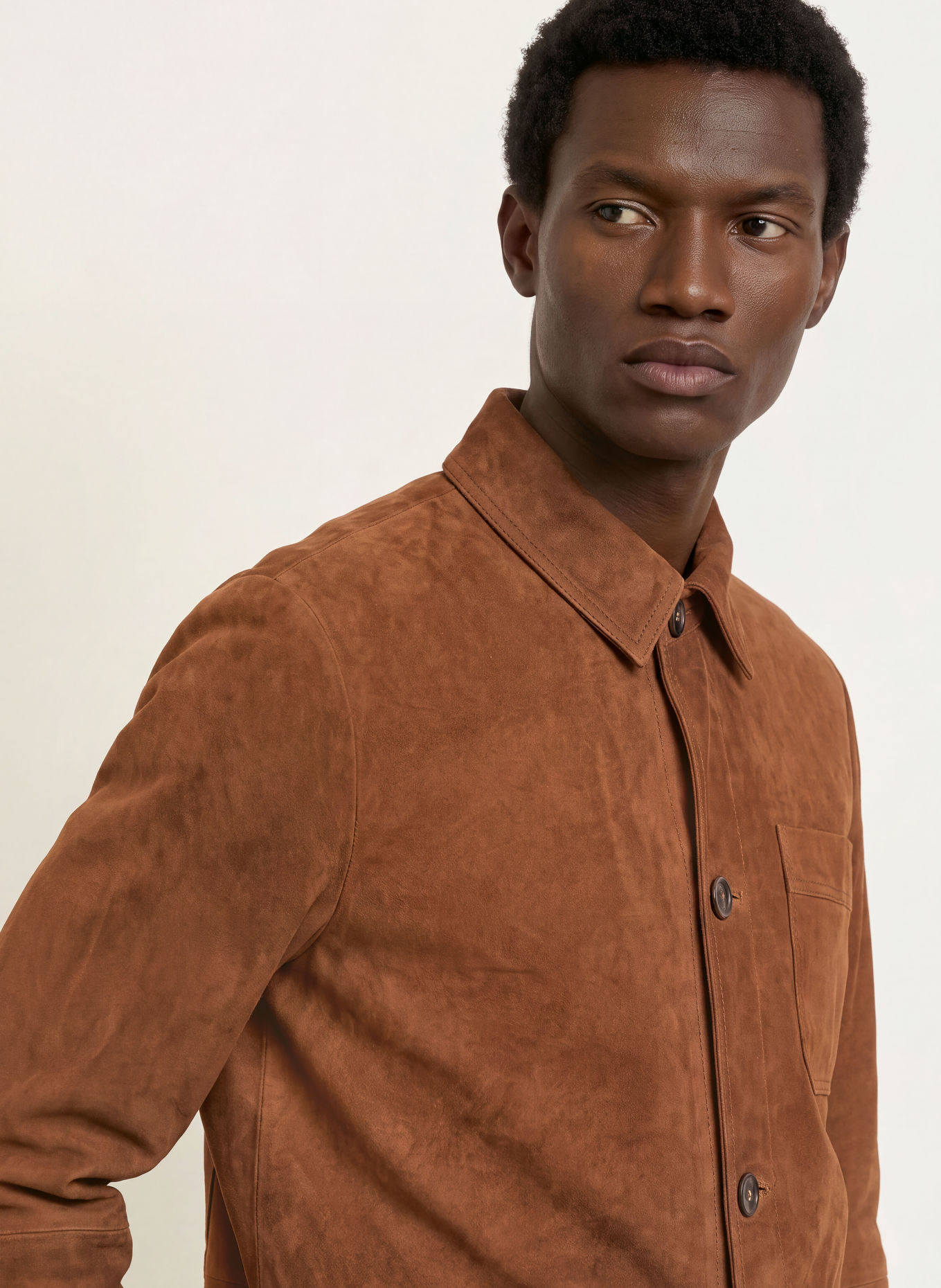 STROKESMAN'S Surchemise en cuir: MARRON